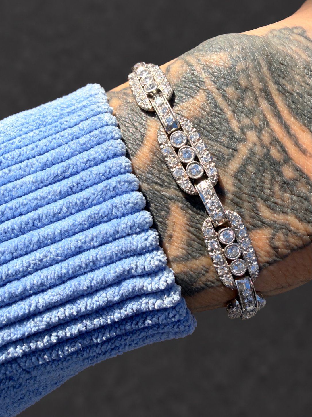 Art Deco Diamond and Platinum Link Bracelet