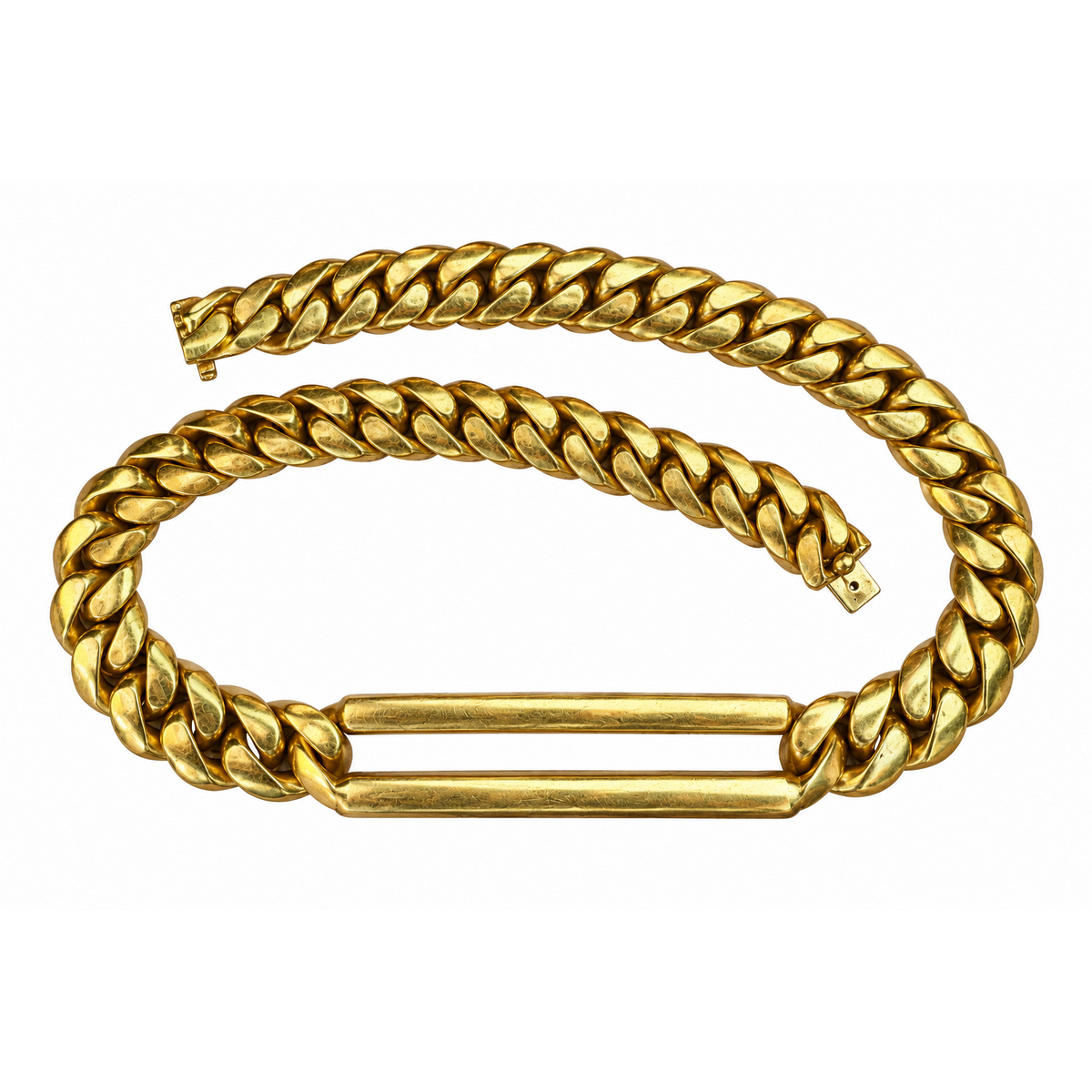 Vintage Bulgari Rectangular Curb Link Necklace