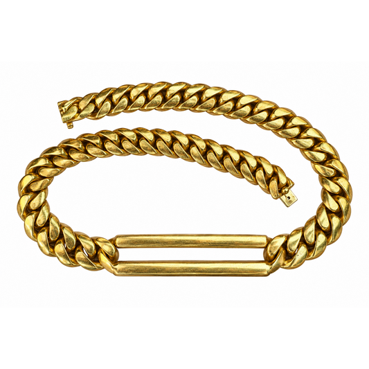 Vintage Bulgari Rectangular Curb Link Necklace