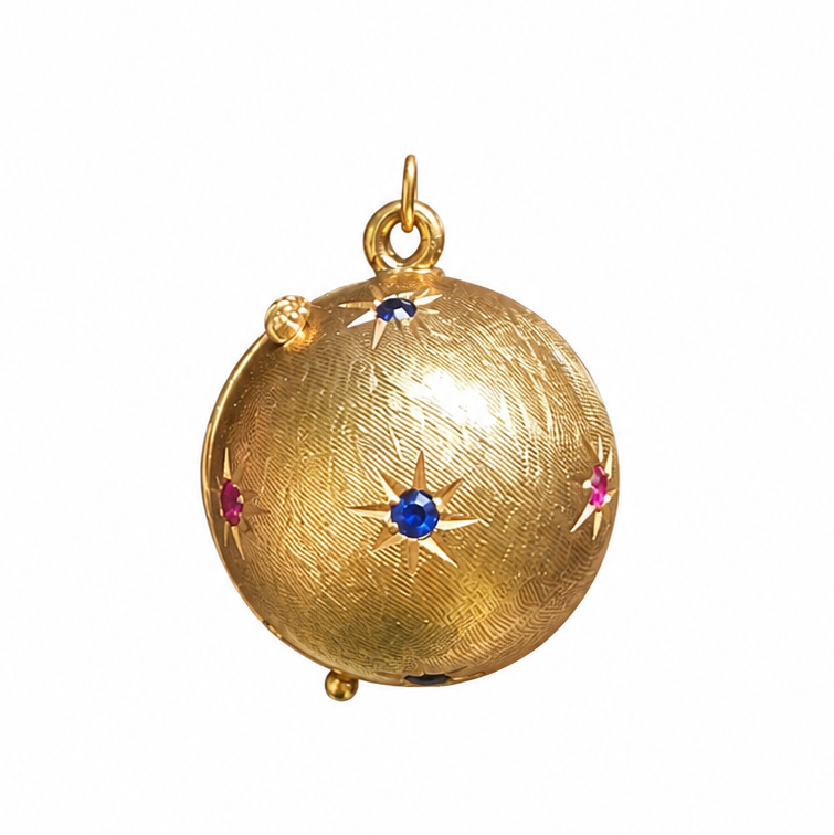 Vintage Gemset Orb Locket