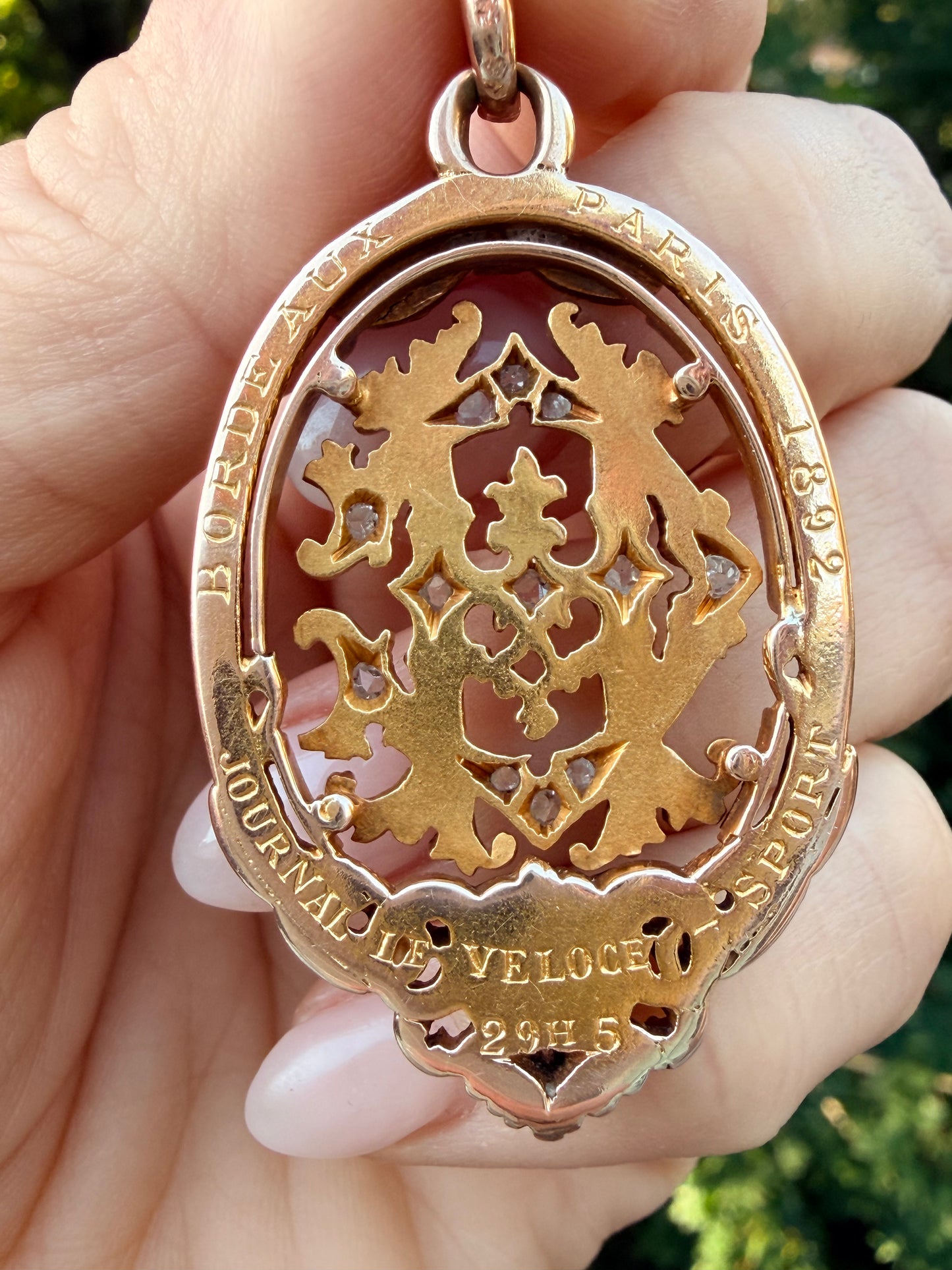 Antique French Bordeaux–Paris Cycling Medal, c.1892