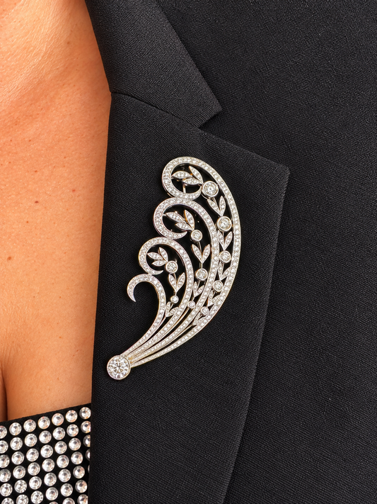 Edward Diamond Spray Brooch