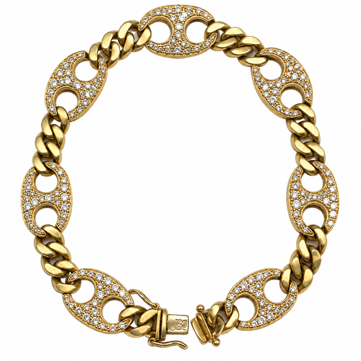 Vintage Bvlgari Diamond Anchor Bracelet