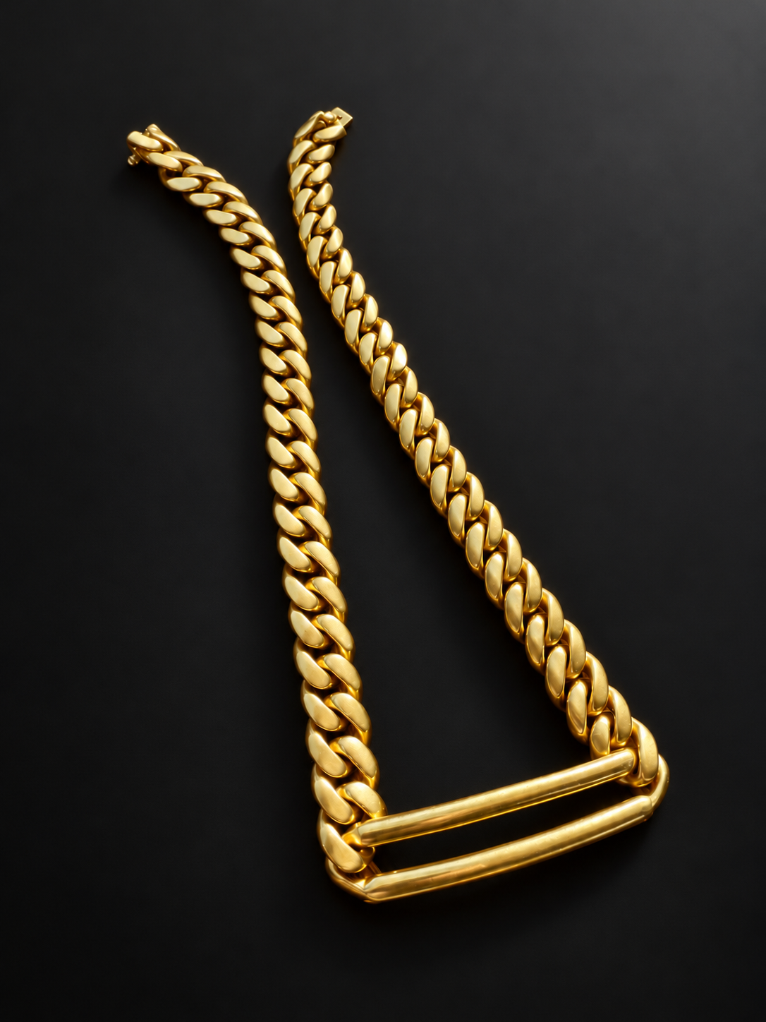 Vintage Bulgari Rectangular Curb Link Necklace
