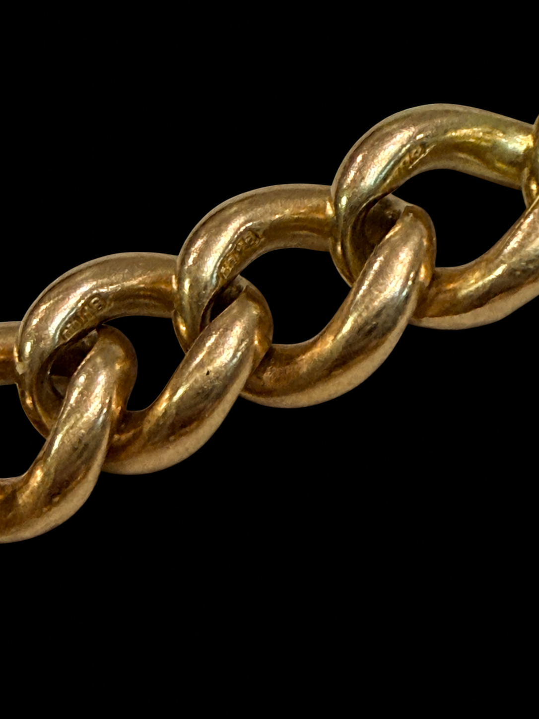 Antique 18ct UK Curb Watch Chain