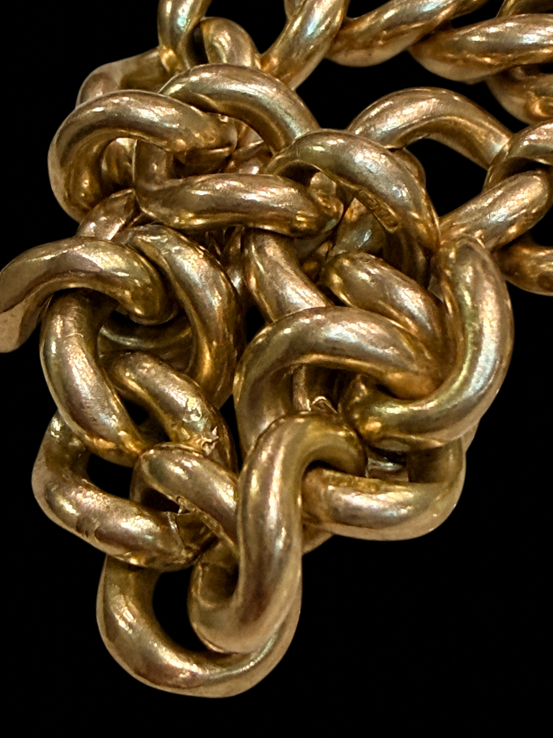 Antique 18ct UK Curb Watch Chain