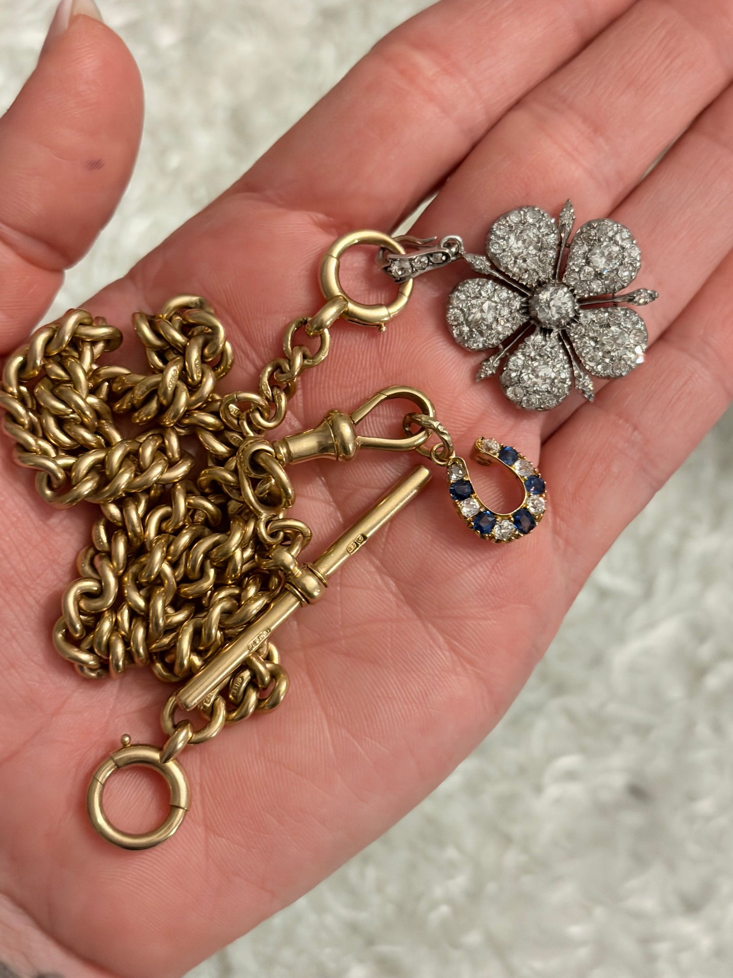 Victorian Diamond Daisy Pendant