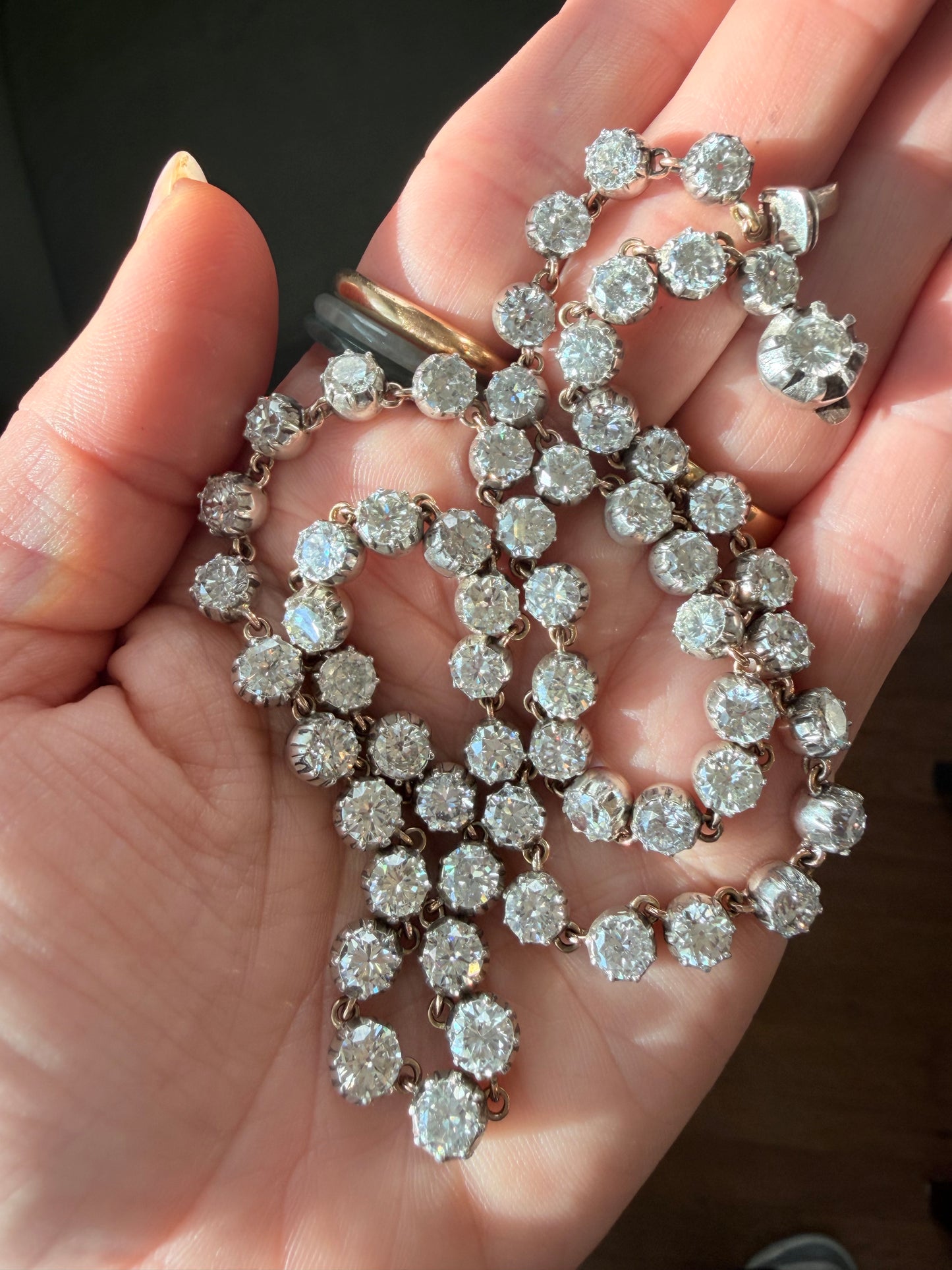 Vintage Old Cut Diamond Rivière
Necklace