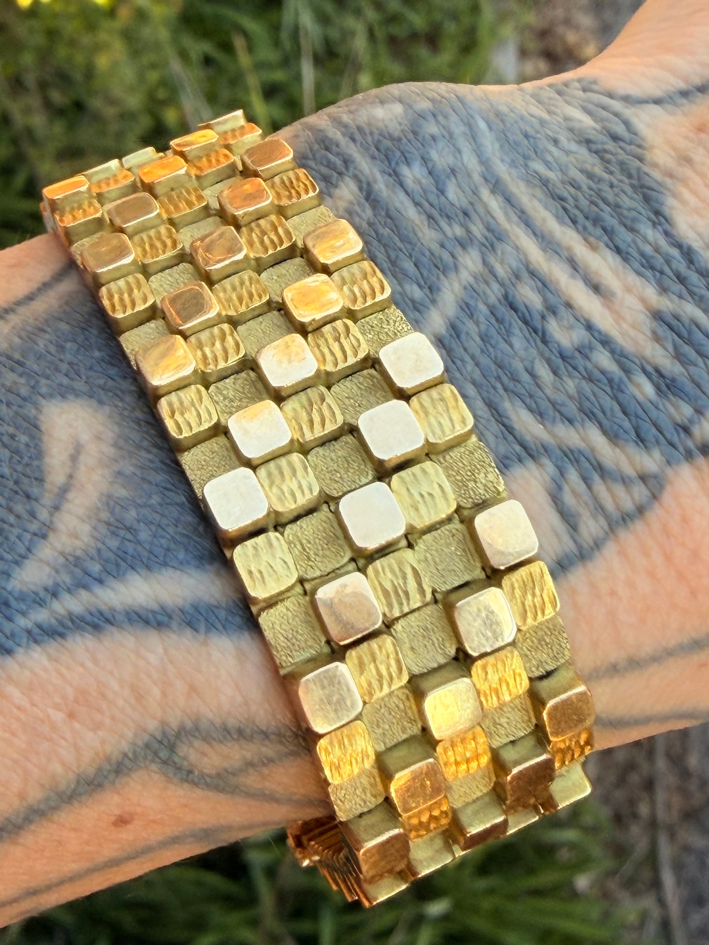Vintage Mellerio Paris Abstract Brick Bracelet