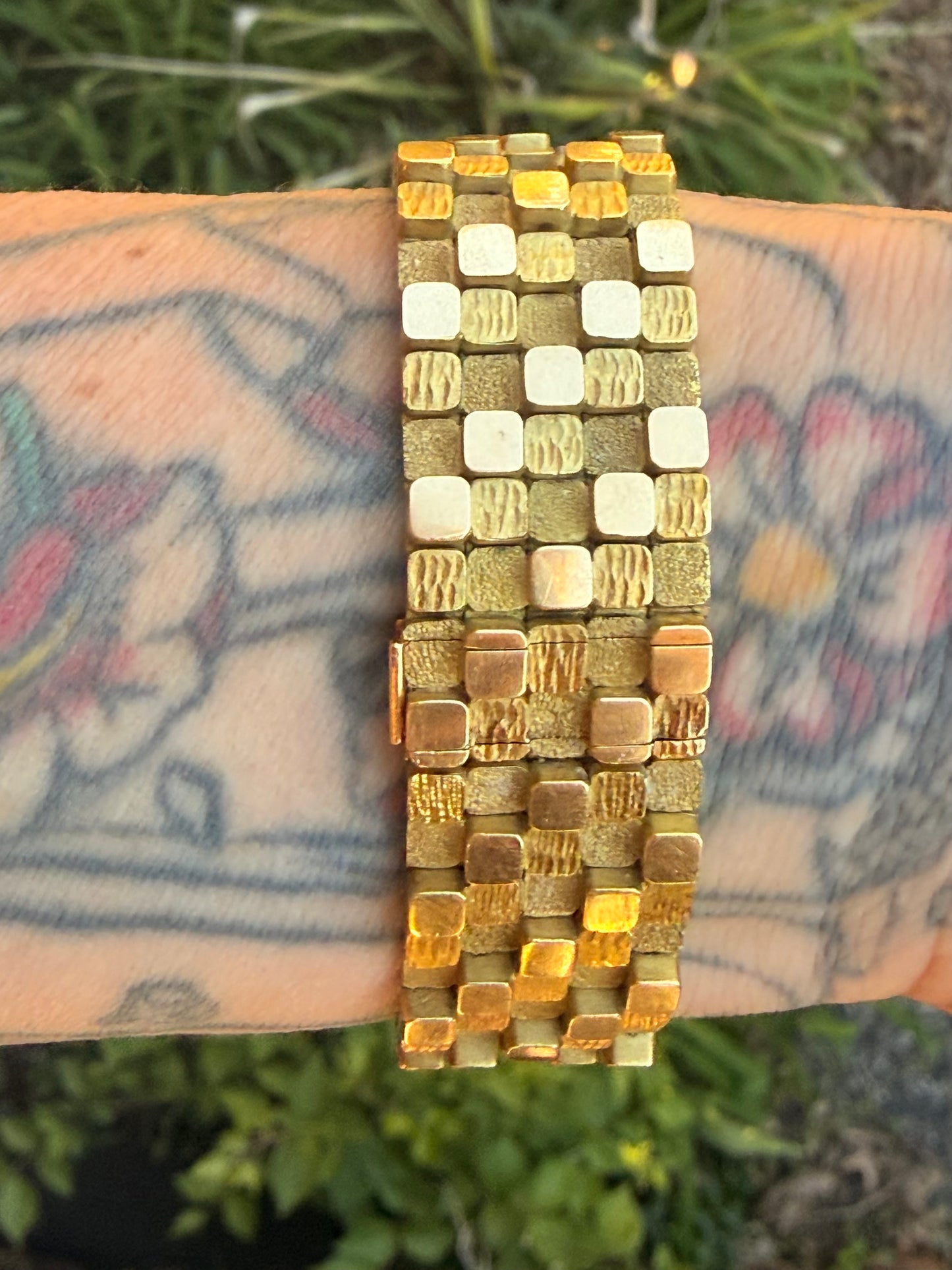 Vintage Mellerio Paris Abstract Brick Bracelet