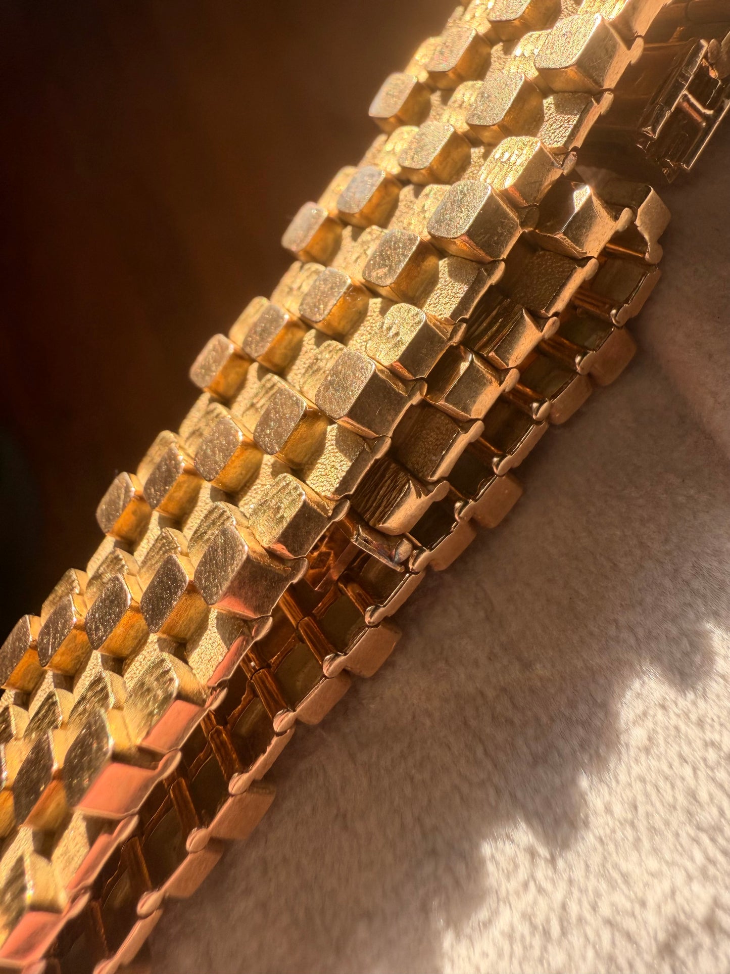 Vintage Mellerio Paris Abstract Brick Bracelet