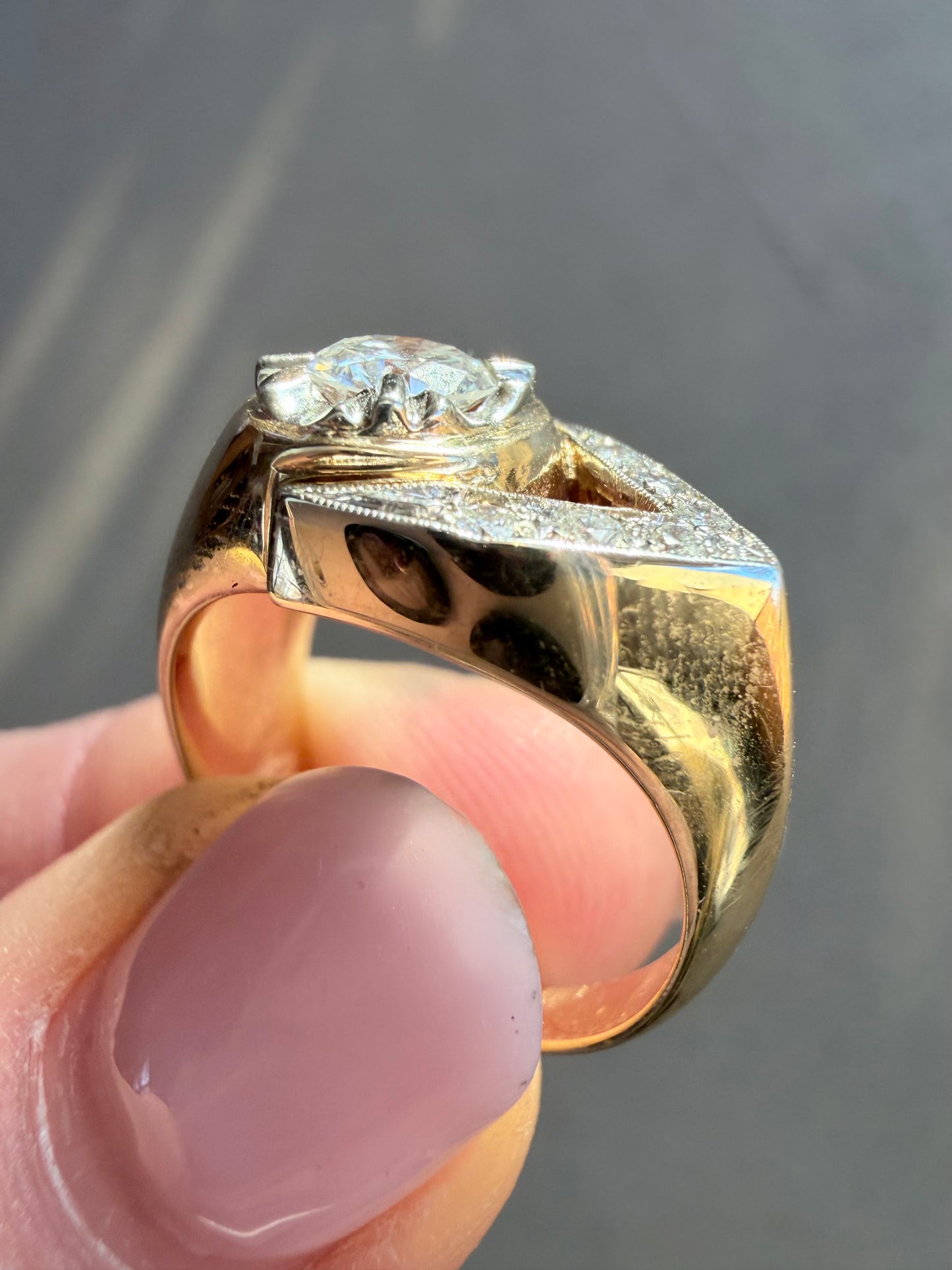 Vintage Diamond Arrow Ring