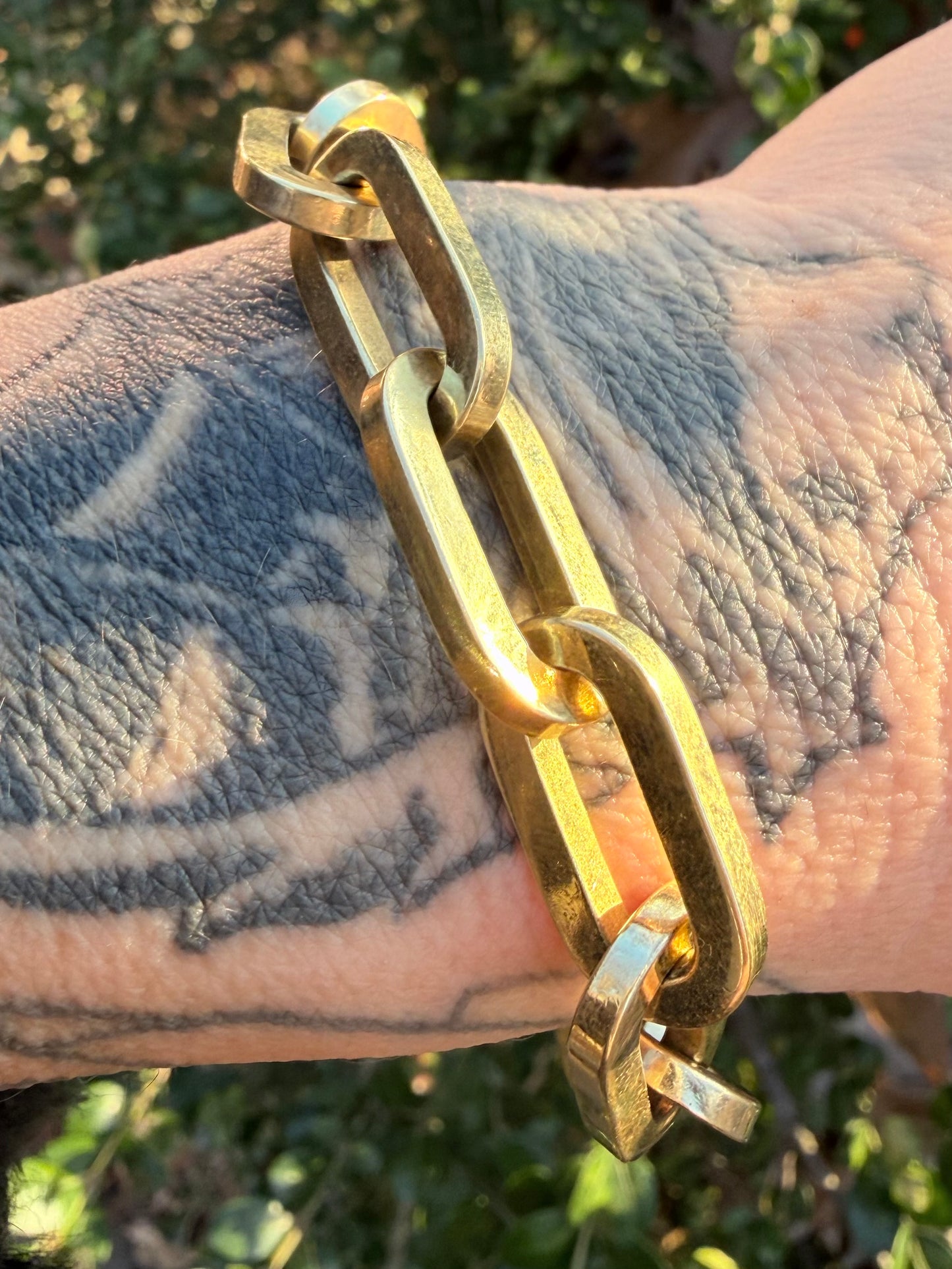 Vintage Heavy Biker Link Bracelet