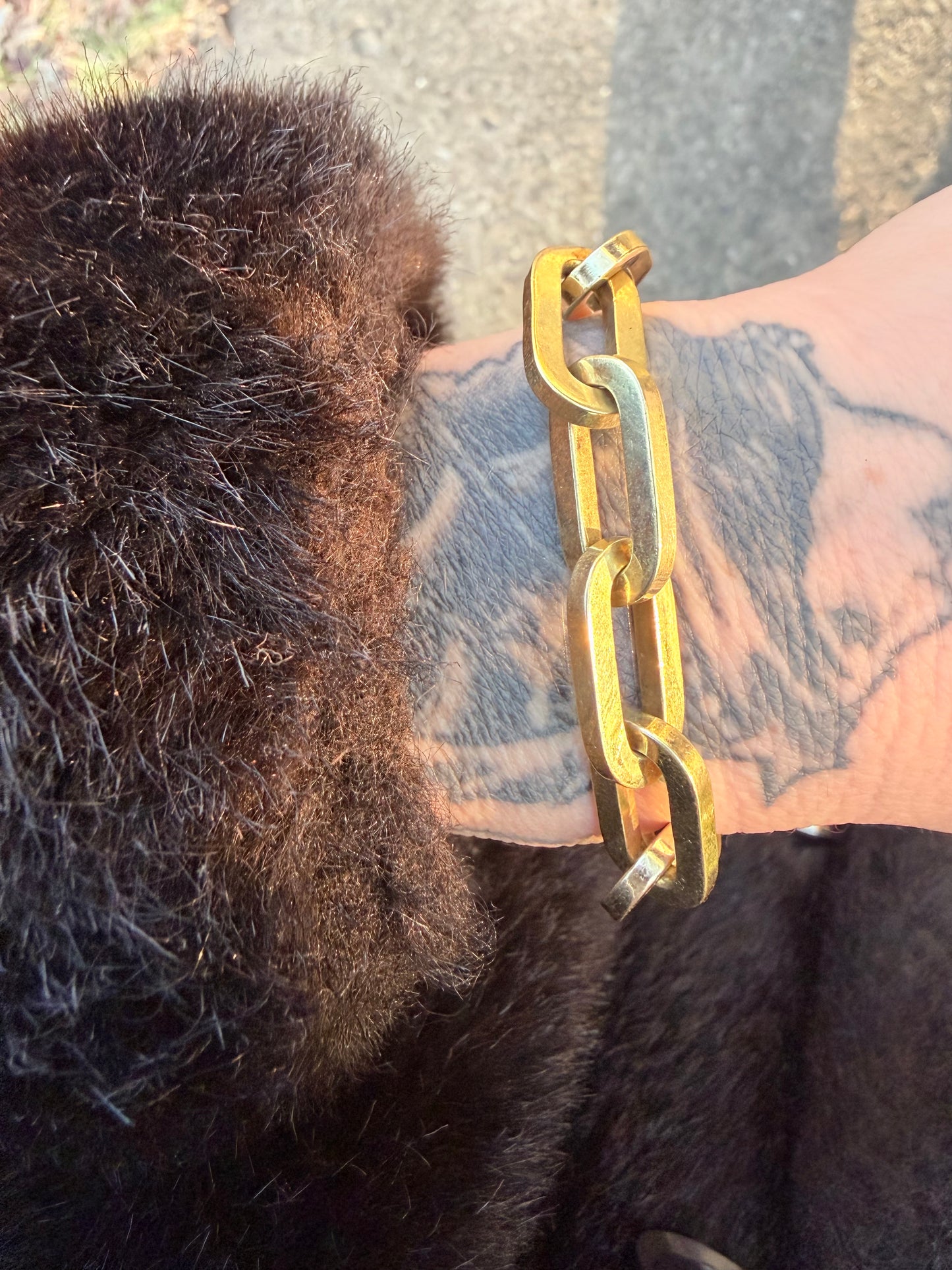 Vintage Heavy Biker Link Bracelet
