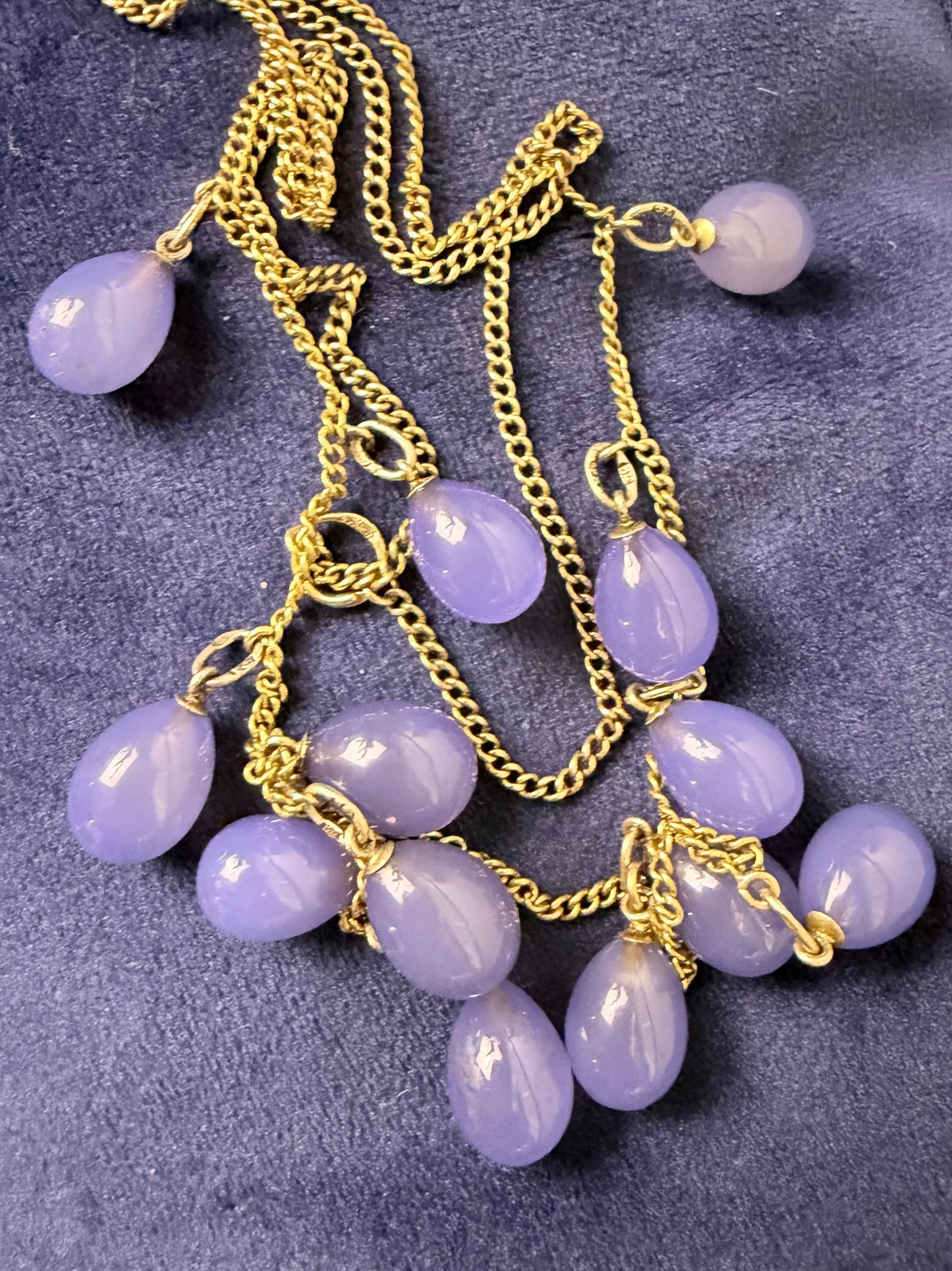 Vintage Fabergé Calcedony Egg Necklace