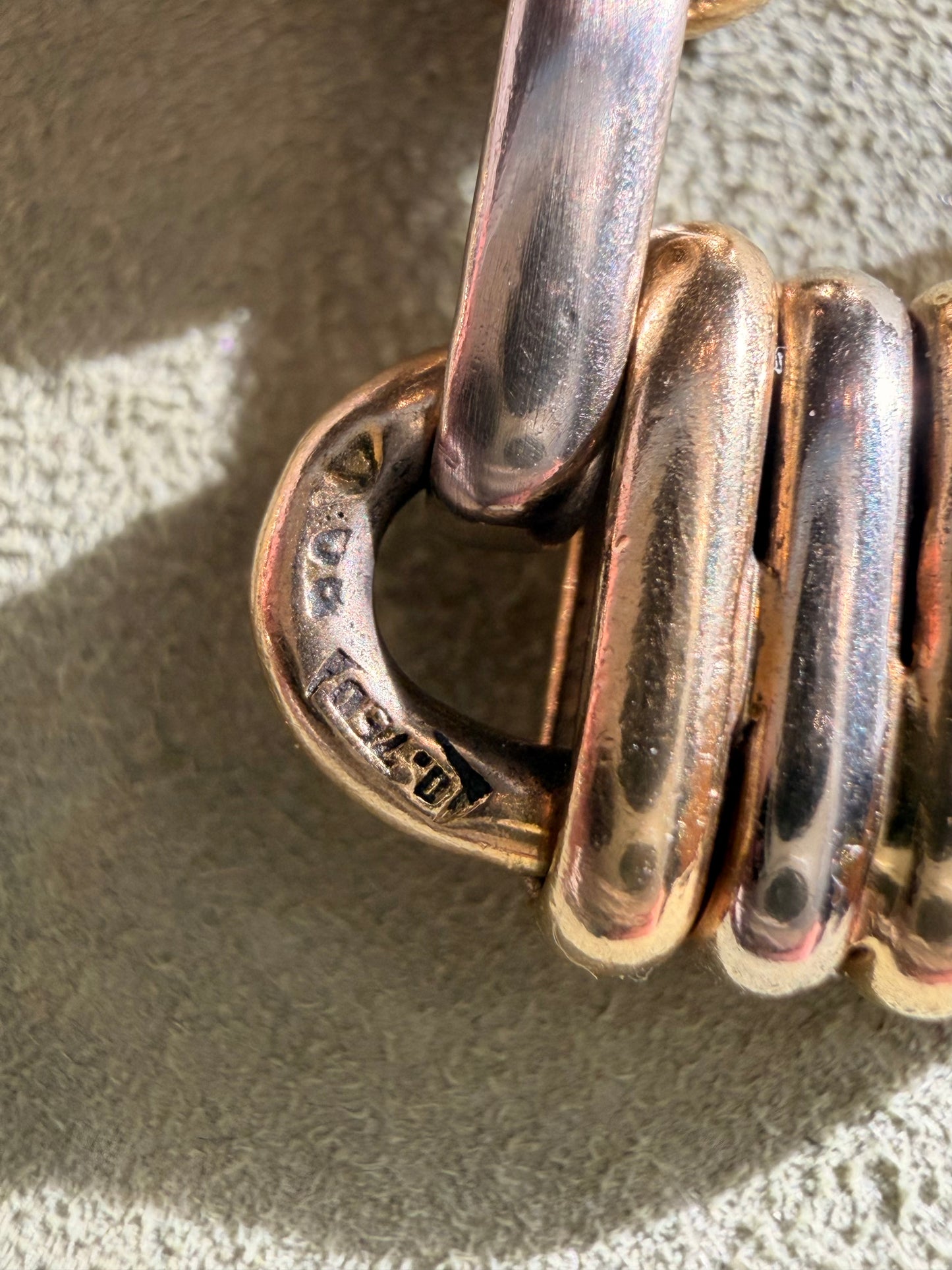 Vintage Bvlgari Alternating Lock Link Bracelet