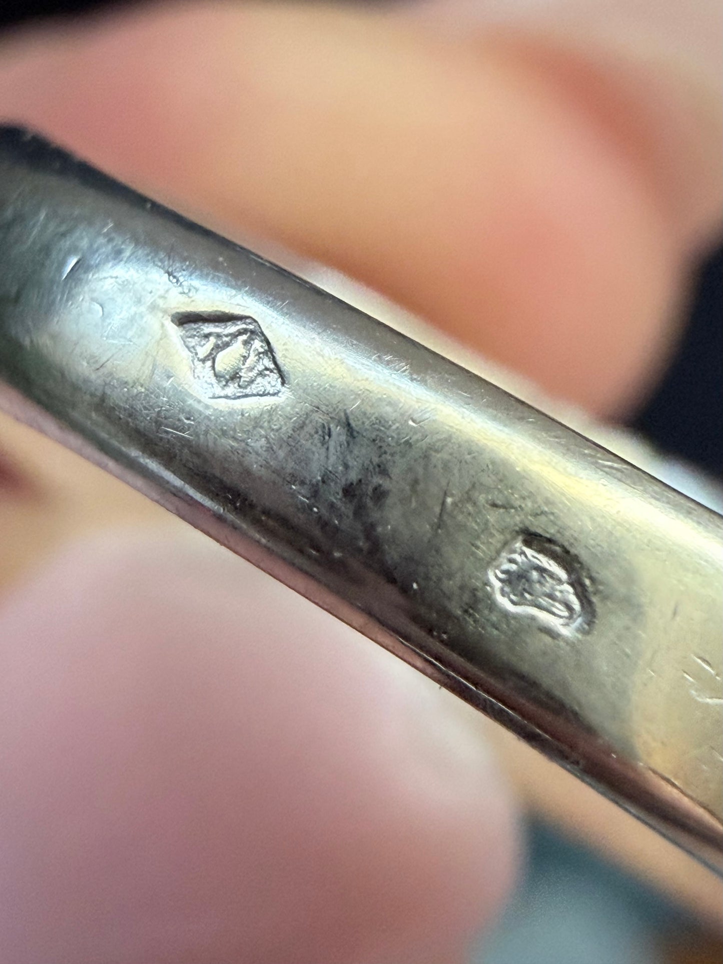 Three Stone Old Mine Cut Diamond Ring