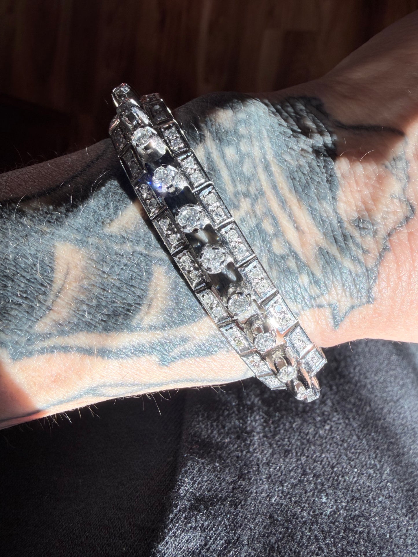 Vintage Spiky Diamond Bracelet