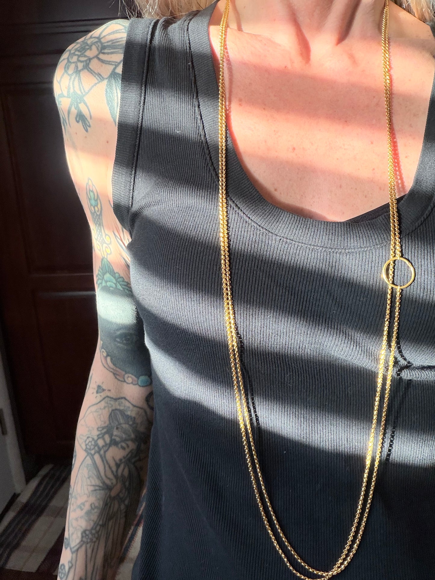 Portuguese Wrapped Long Rolo Chain