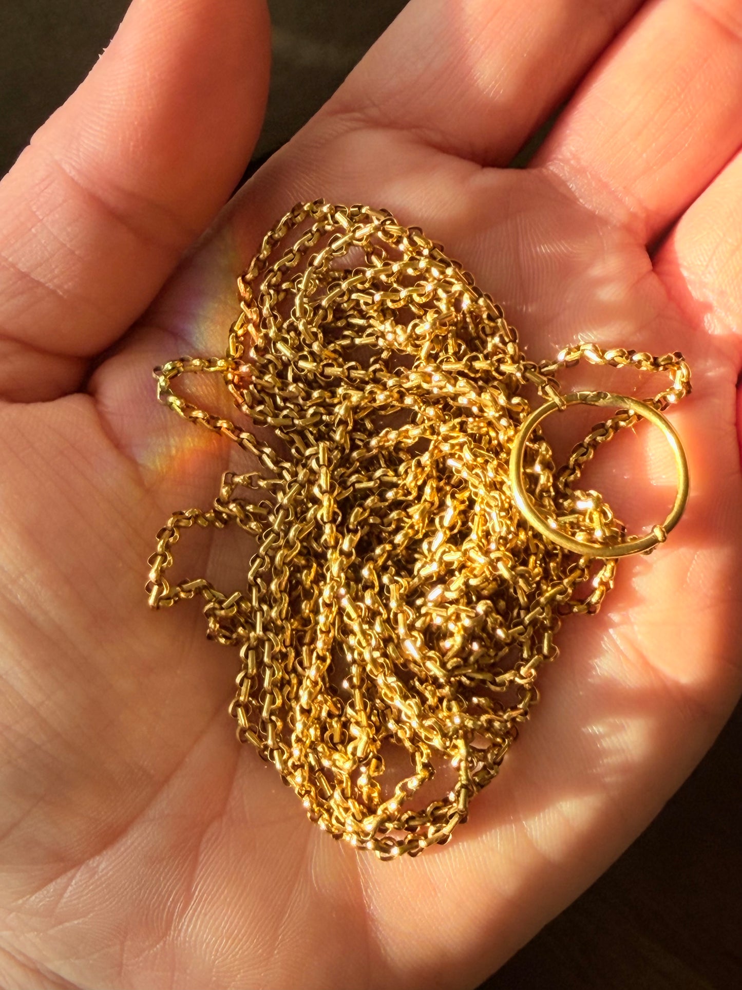 Portuguese Wrapped Long Rolo Chain