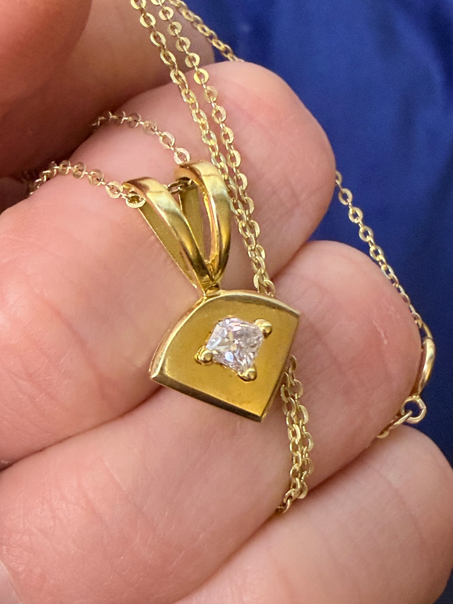 Henry Dunay Diamond Solitaire Pendant