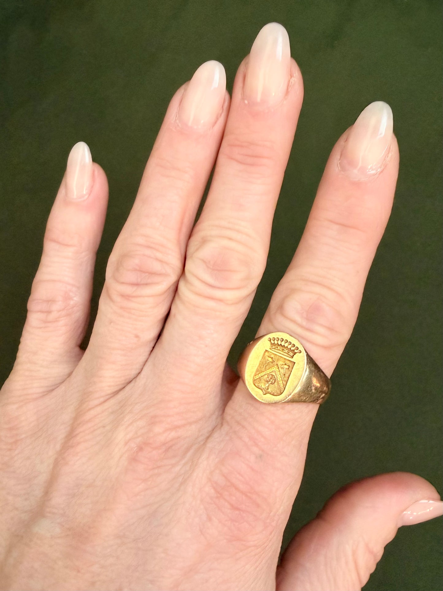 Vintage Crest Signet Ring