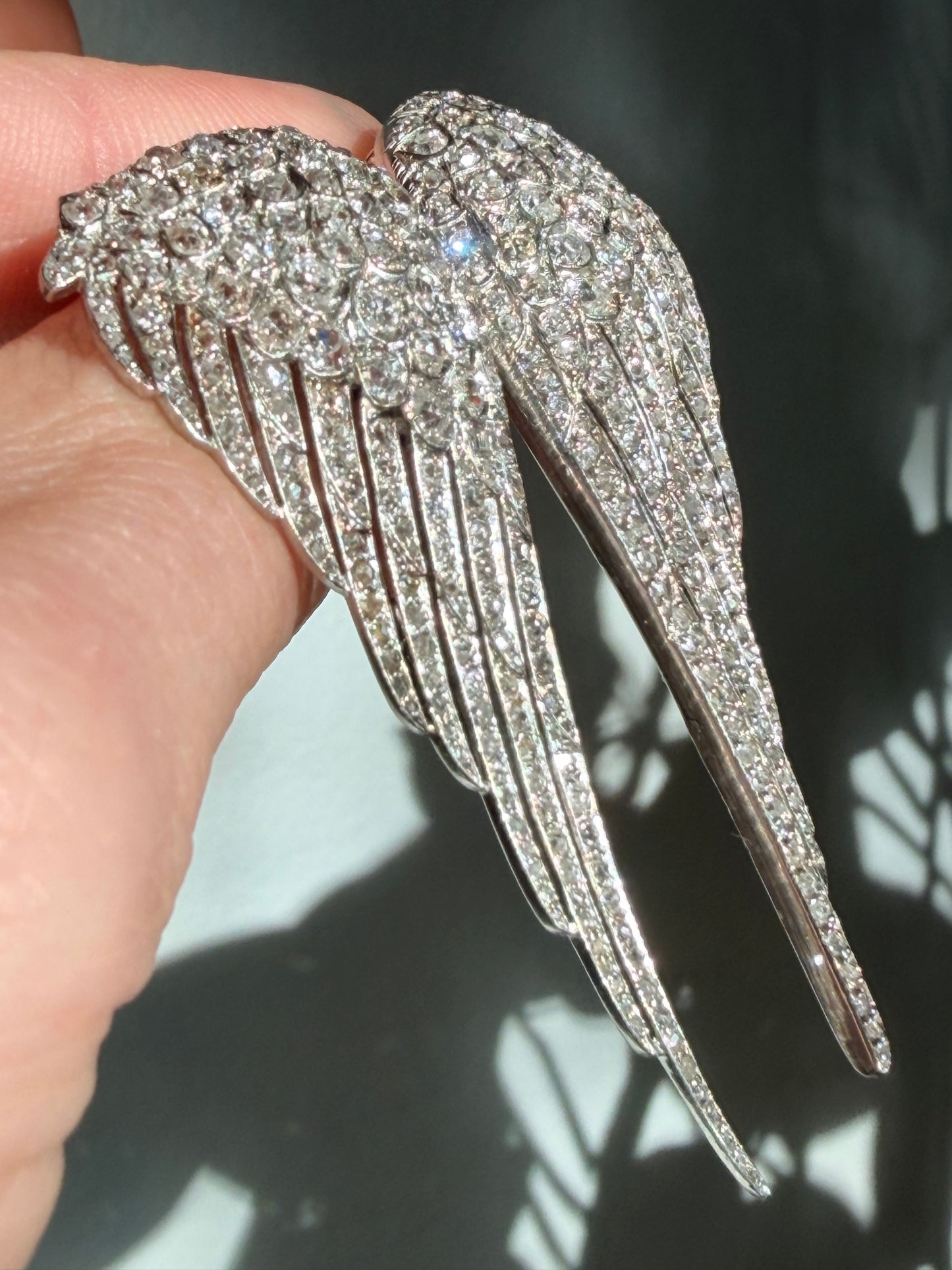 Belle Époque Diamond Wing Brooch Set