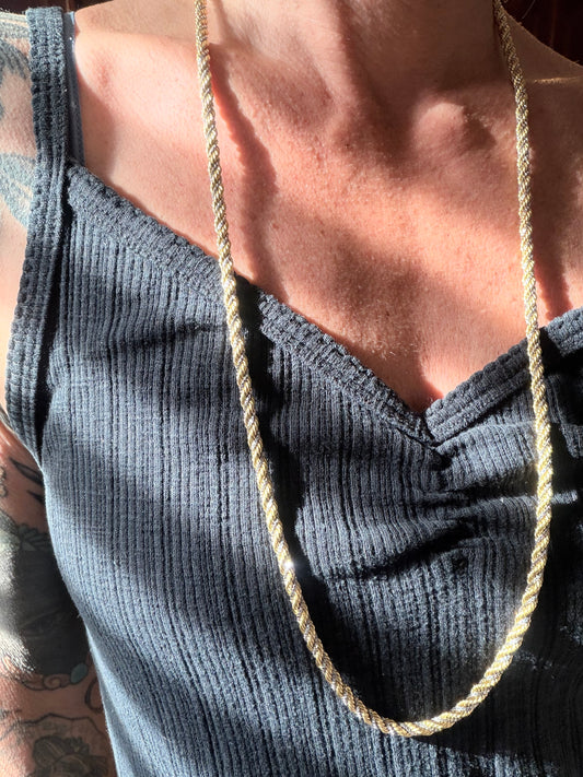 Vintage Two Tone Rope Chain