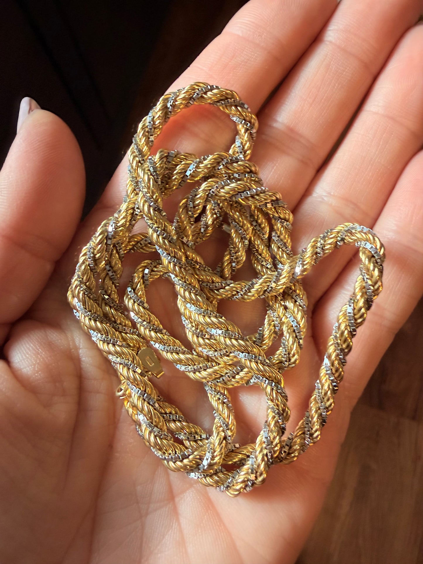 Vintage Two Tone Rope Chain