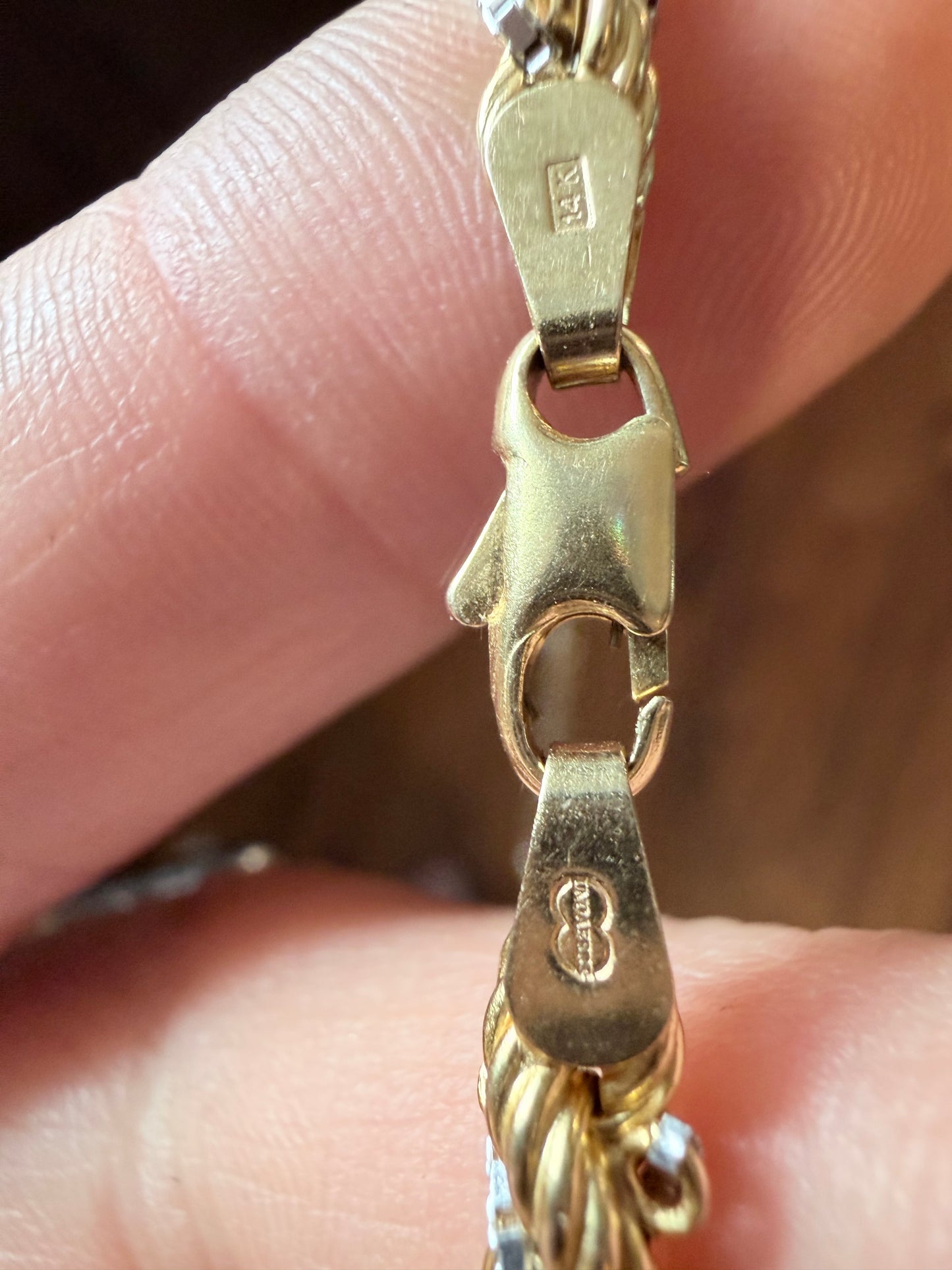 Vintage Two Tone Rope Chain