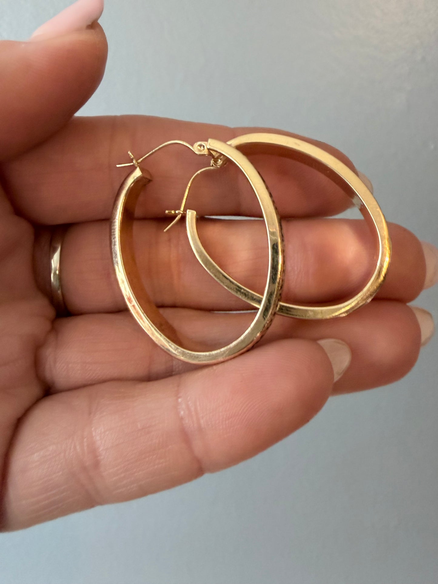 Vintage Leopard Print Hoops