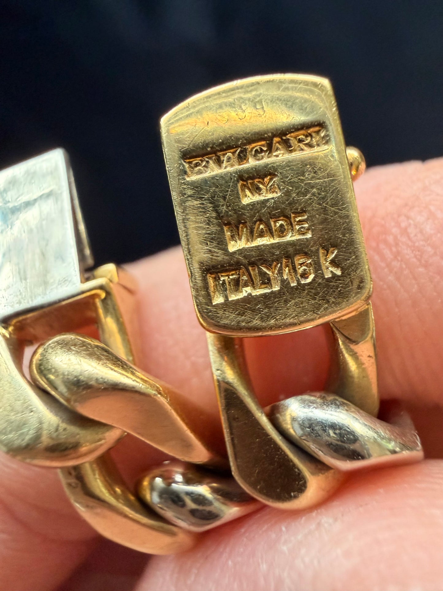 Vintage Bulgari Diamond Two-Tone Bracelet