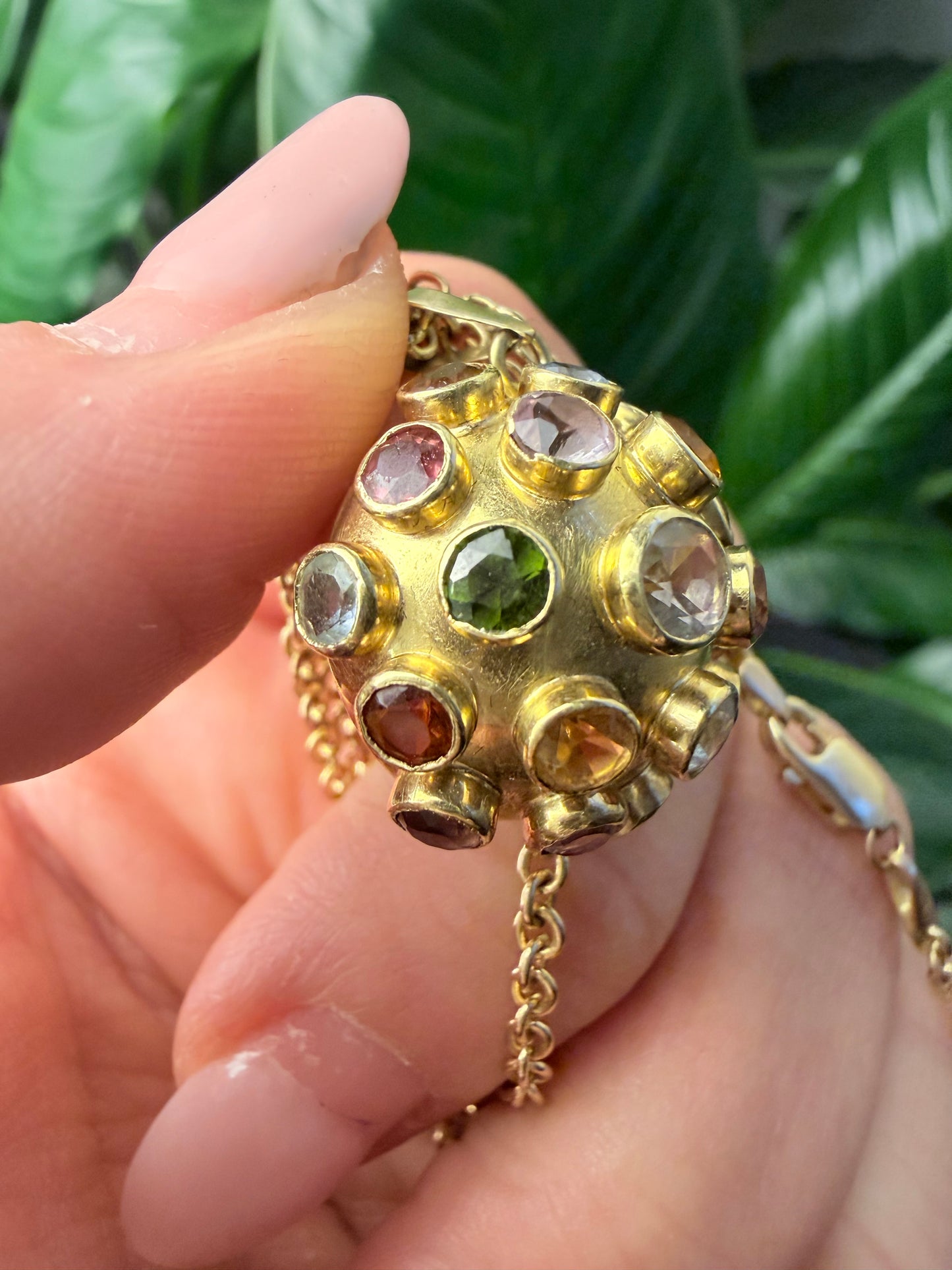 Vintage Multi Gem Sputnik Necklace