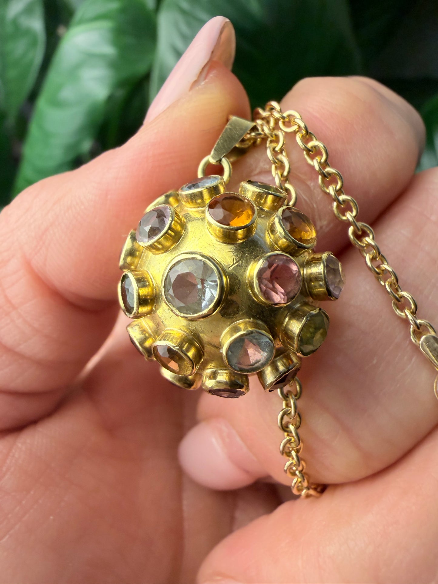 Vintage Multi Gem Sputnik Necklace
