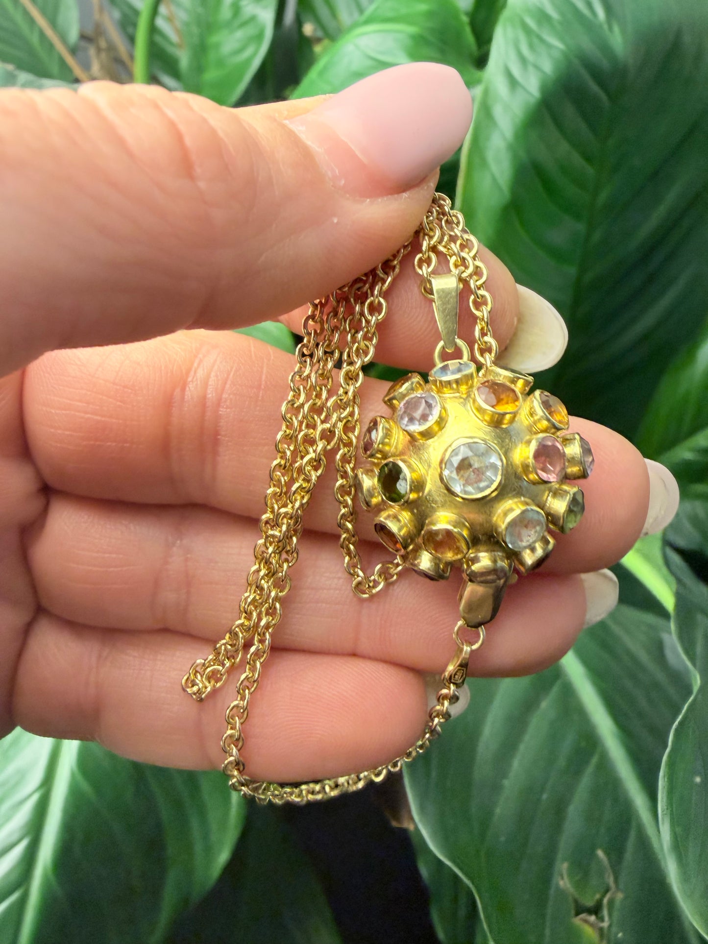 Vintage Multi Gem Sputnik Necklace
