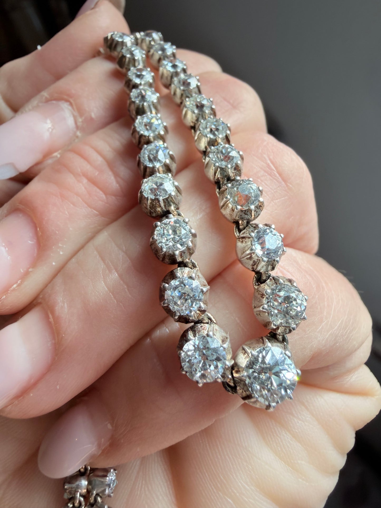 Victorian Diamond Riviera Necklace