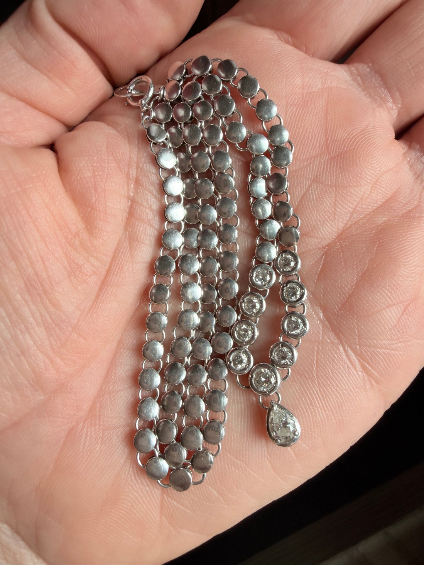 Vintage Diamond Circle Necklace