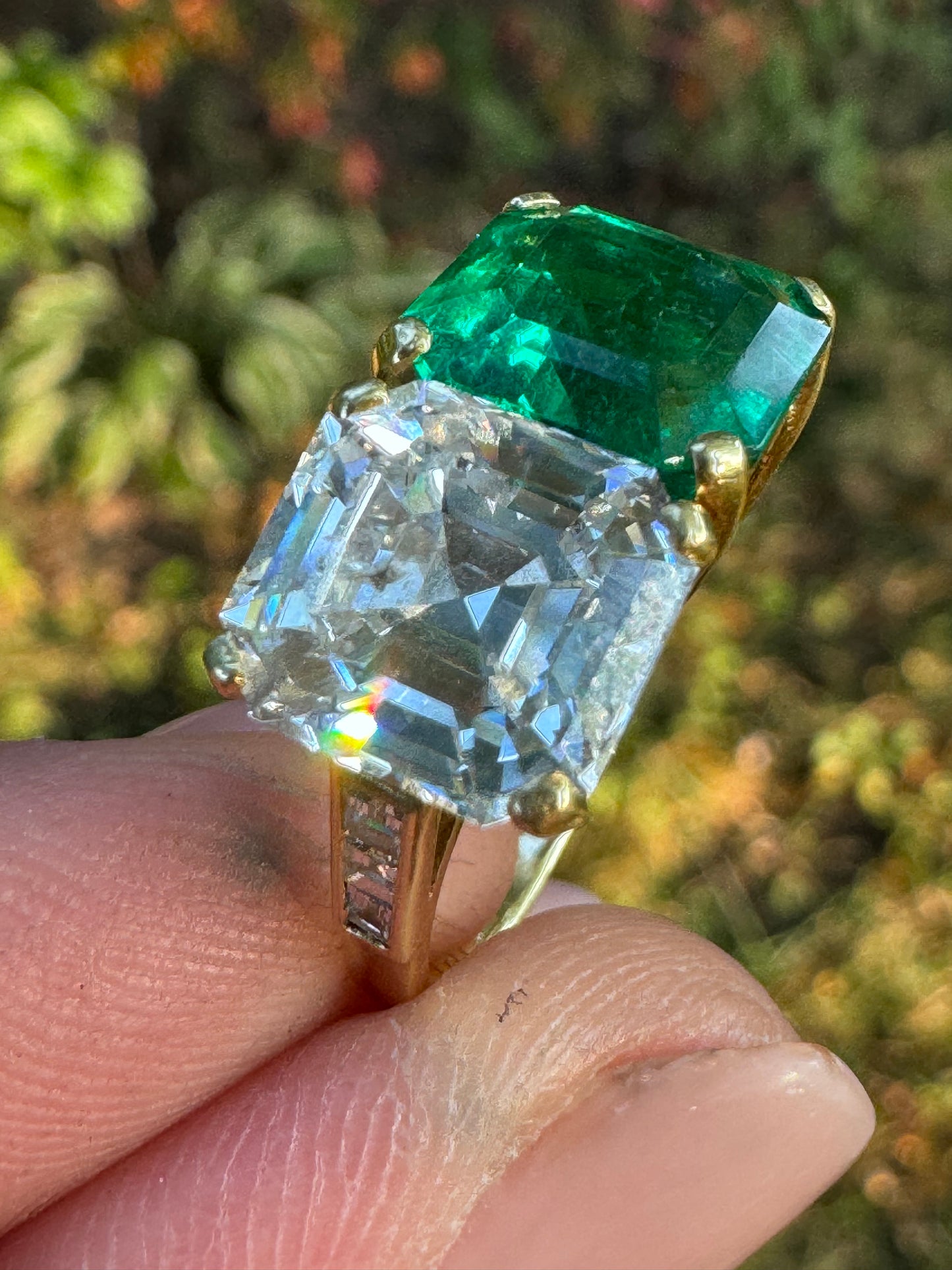 Cartier Emerald and Diamond Toi et Moi Ring