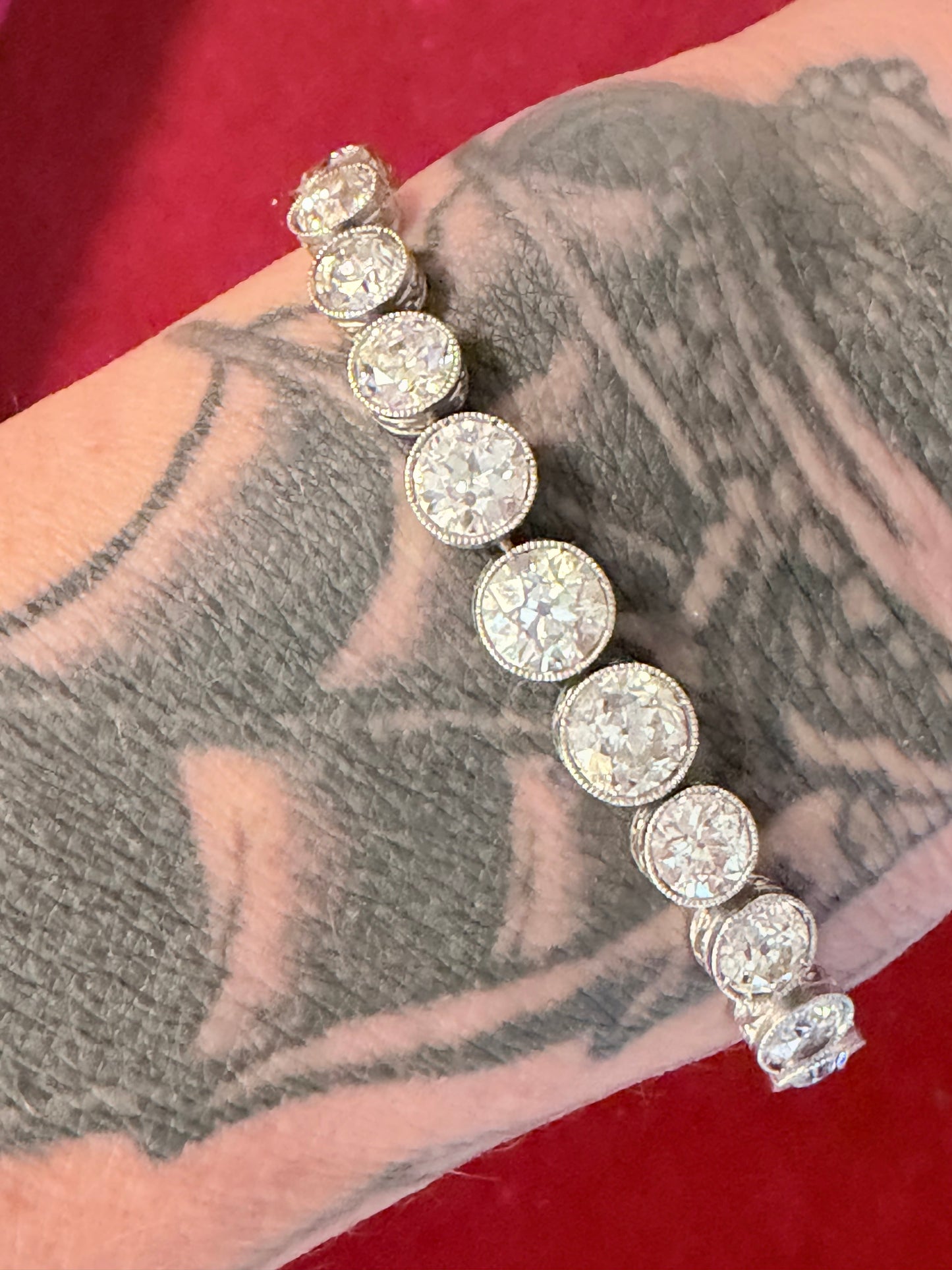 SOLD - Art Deco Diamond Line Bracelet