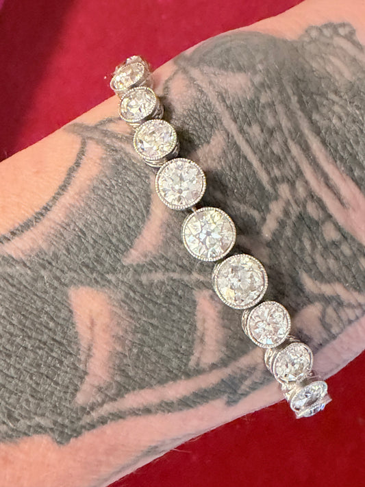 SOLD - Art Deco Diamond Line Bracelet