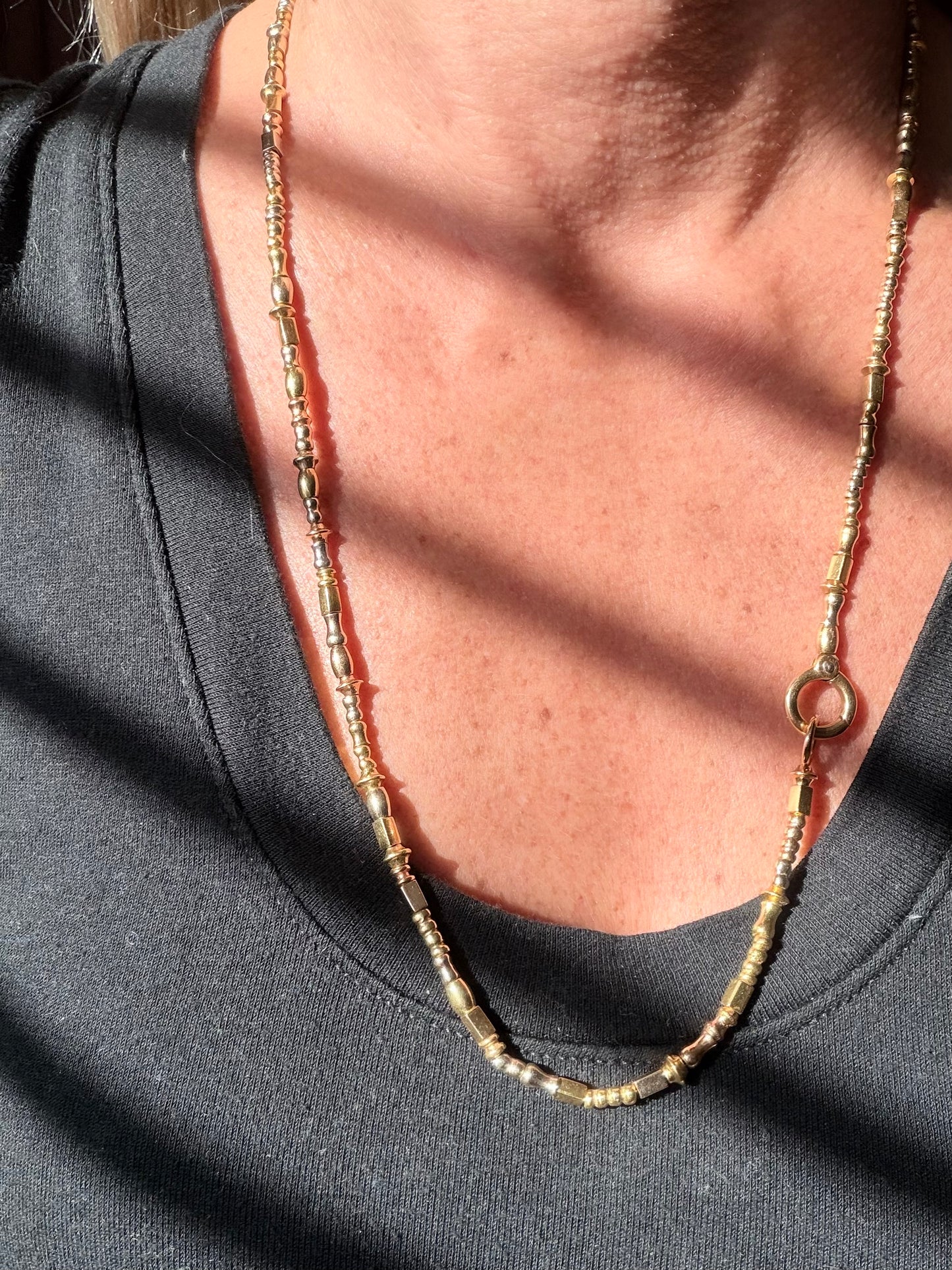 Italian Manifredi 18k Bead Chain Bracelet Set