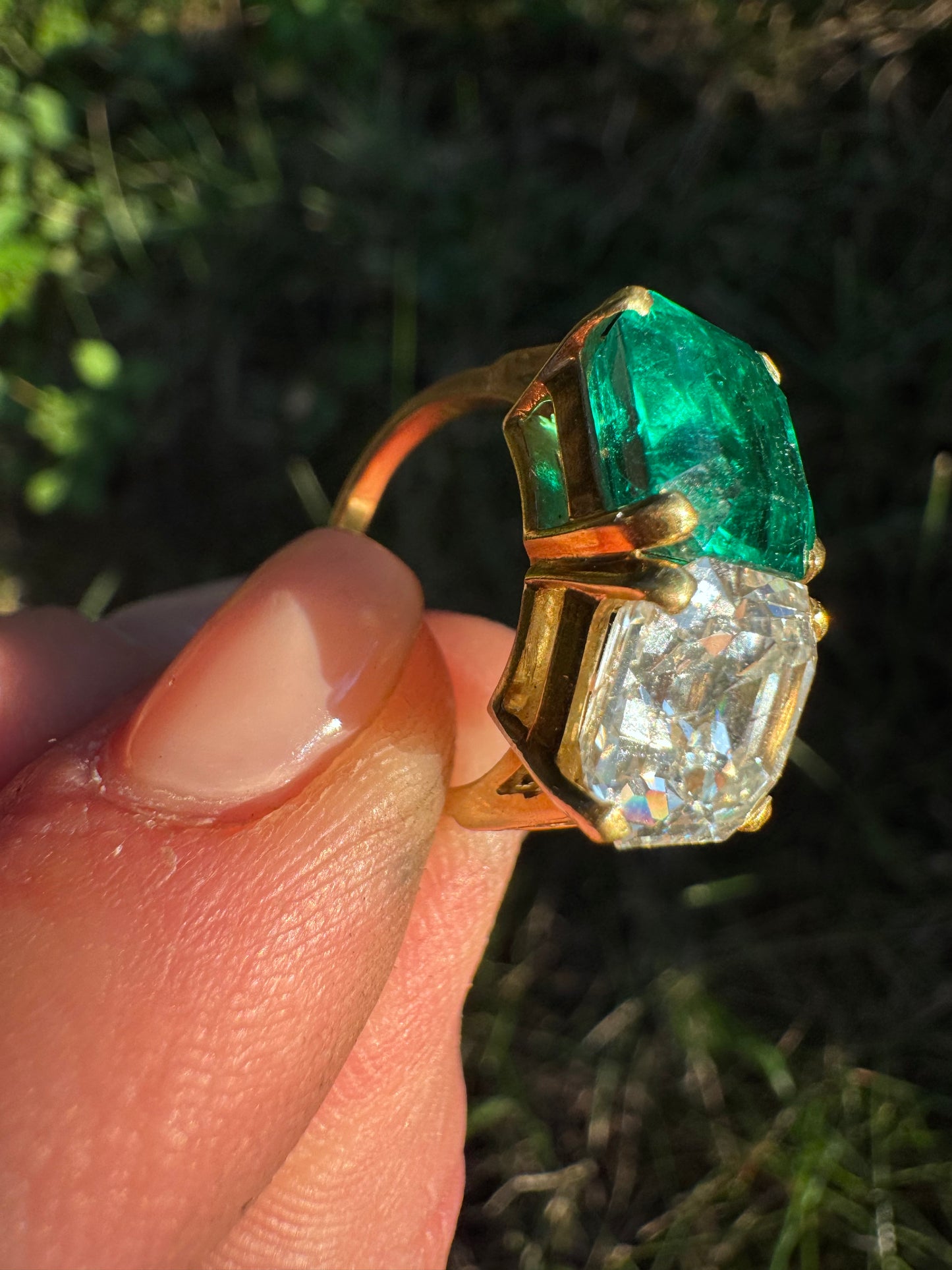 Cartier Emerald and Diamond Toi et Moi Ring