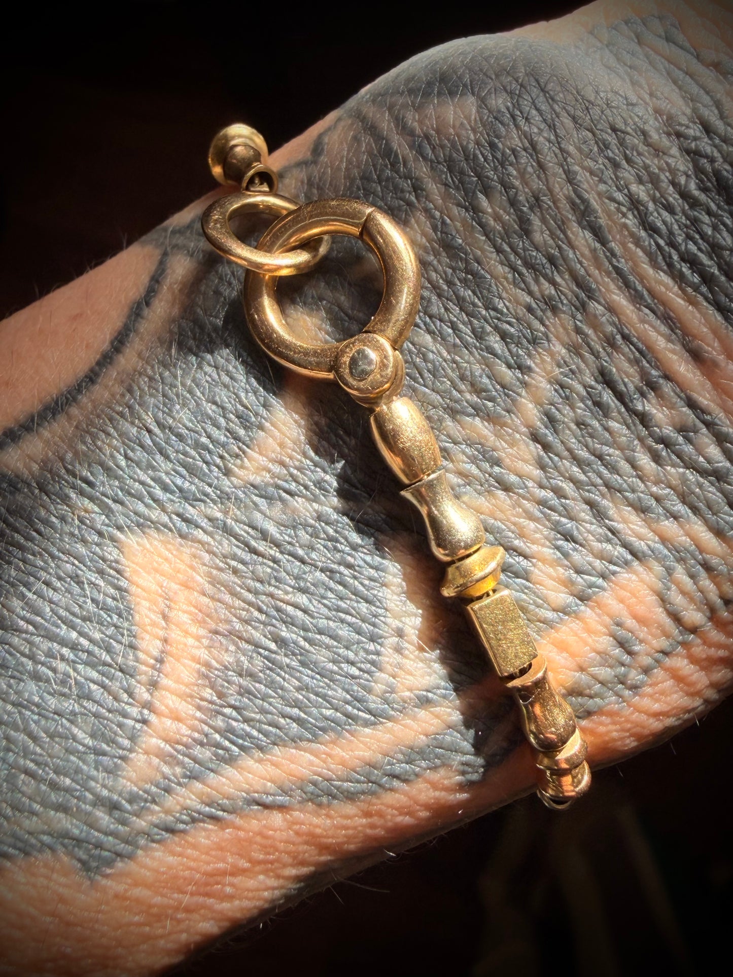 Italian Manifredi 18k Bead Chain Bracelet Set