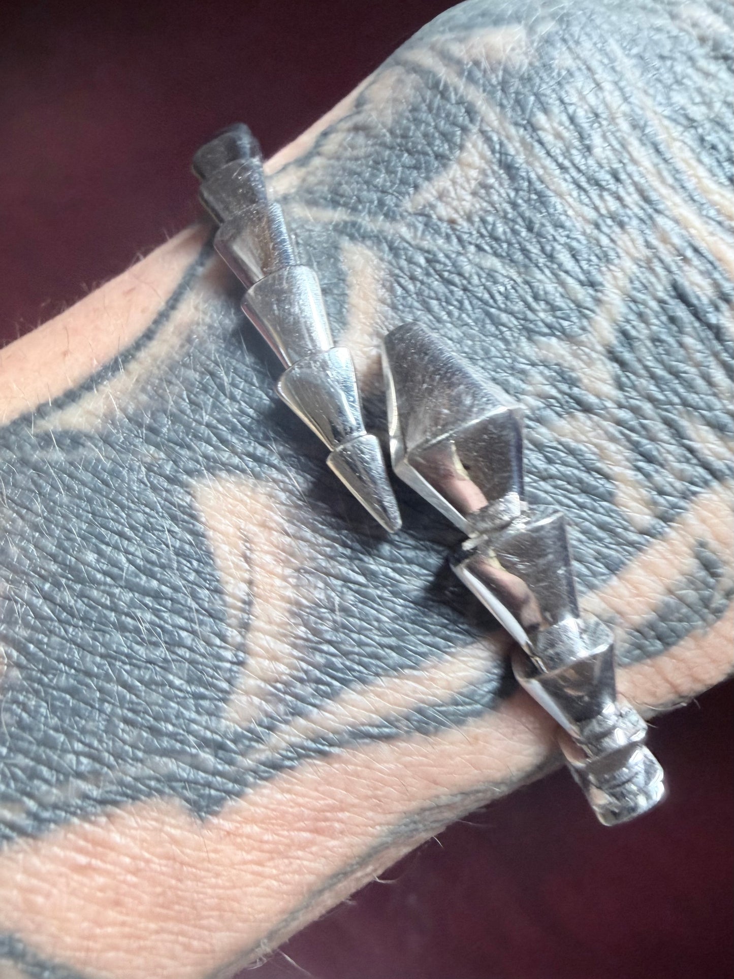 Bvlgari 18k White Gold Snake Bracelet