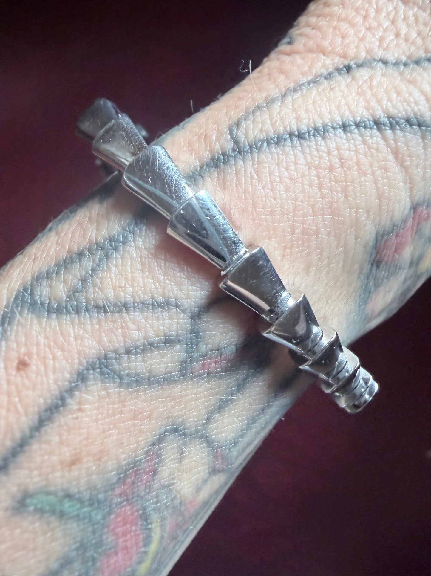 Bvlgari 18k White Gold Snake Bracelet