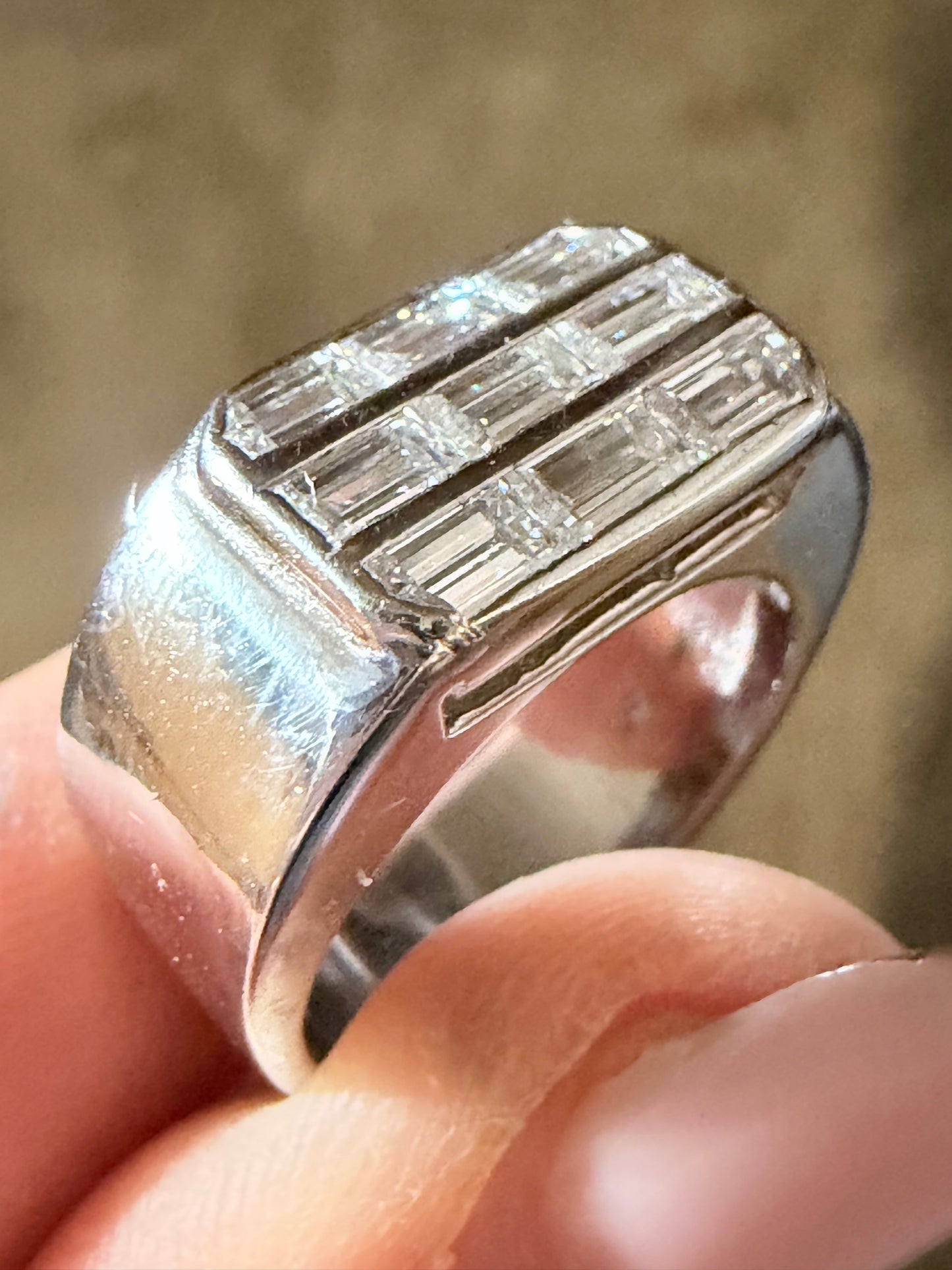 Vintage Baguette Cut Diamond Ring