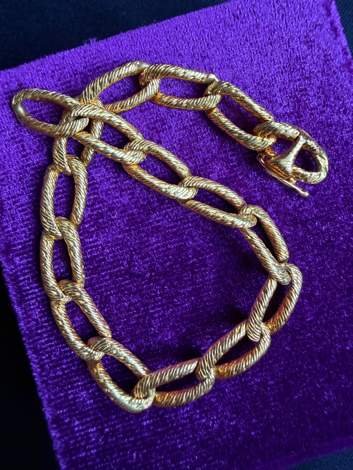 Vintage Van Cleef and Arpels Textured Link Bracelet