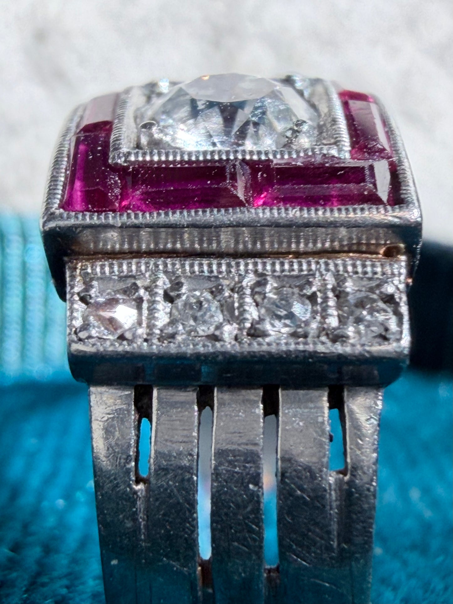 Art Deco Diamond and Ruby Ring