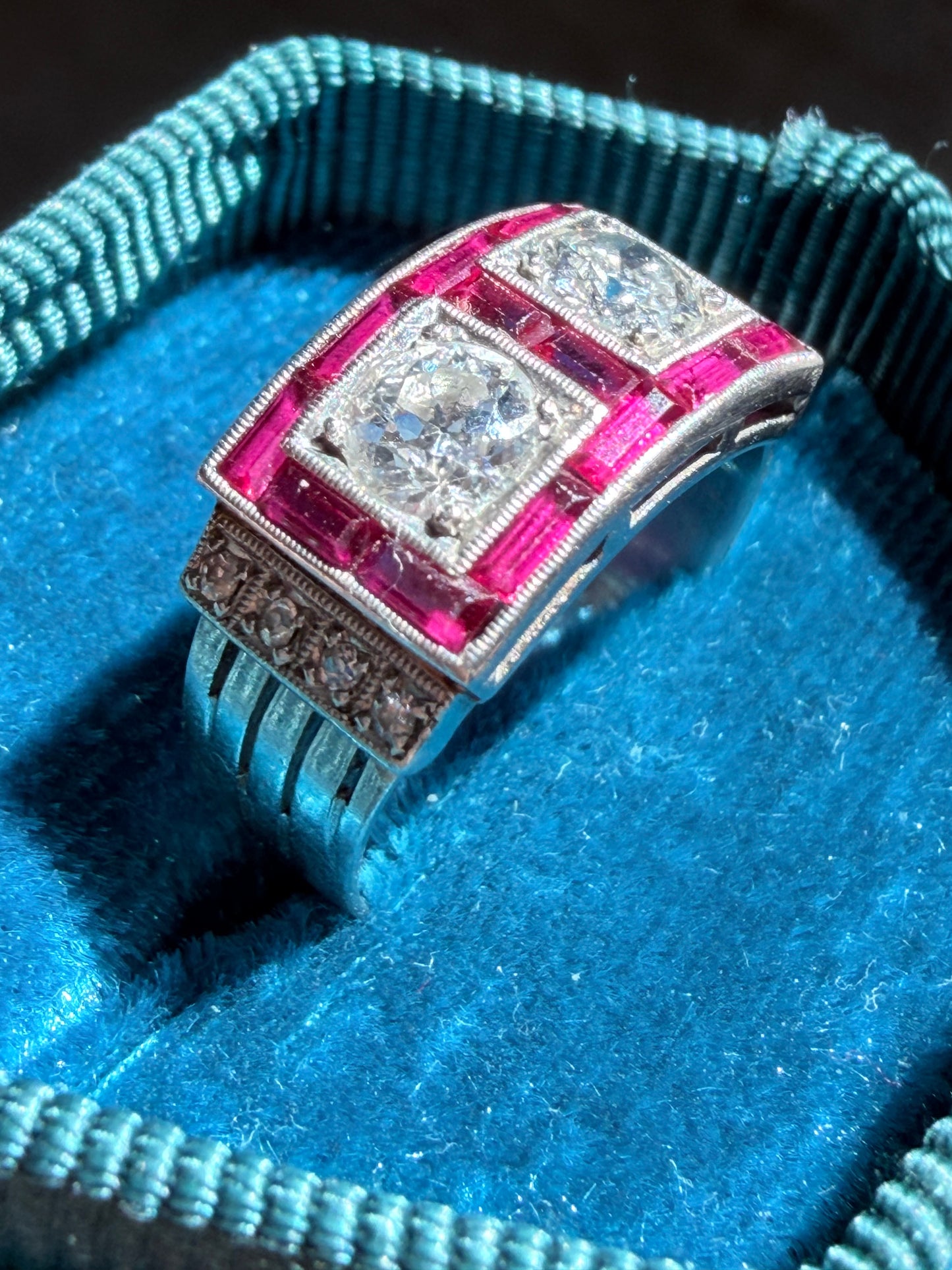 Art Deco Diamond and Ruby Ring