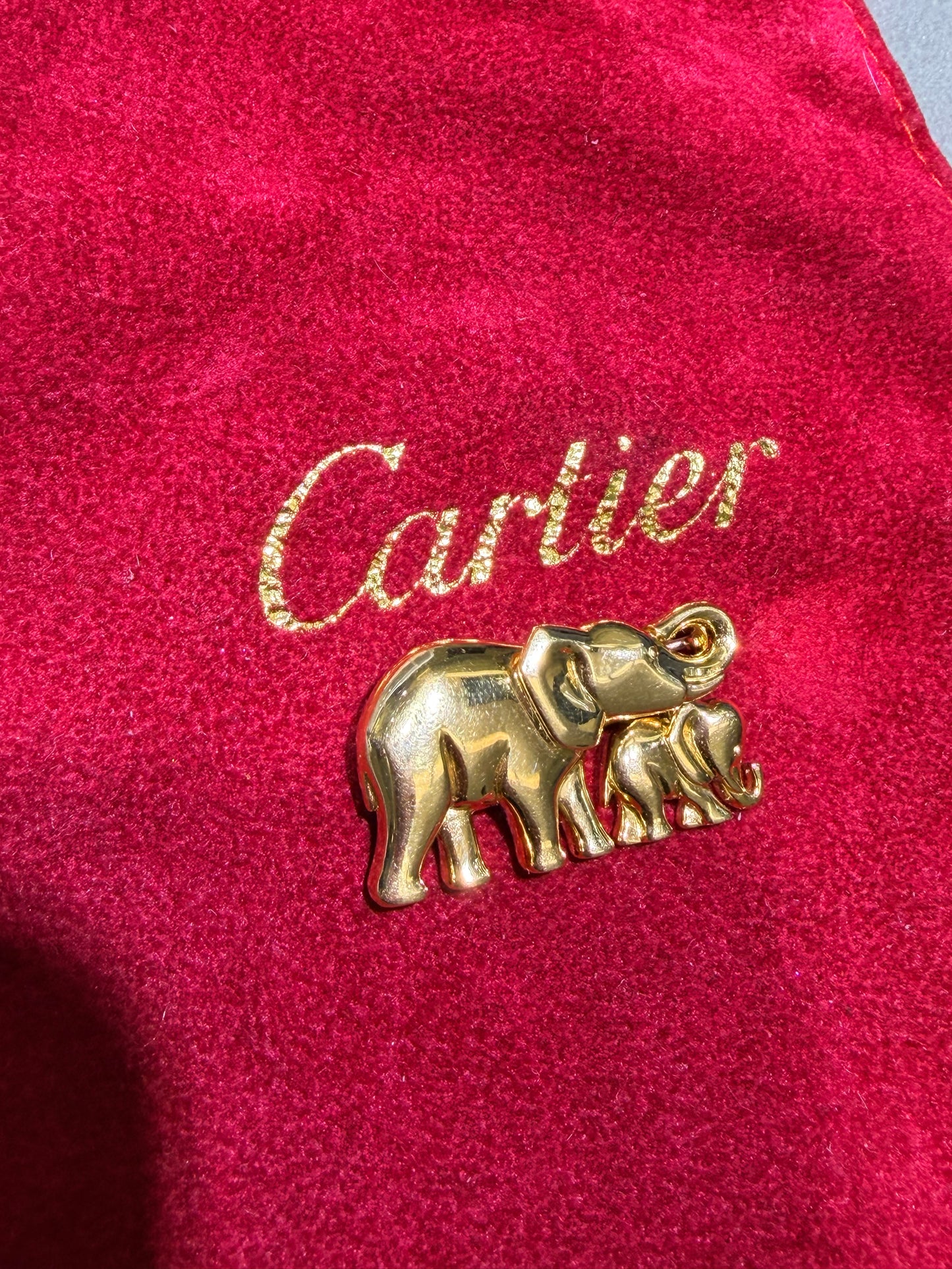 Vintage Cartier Double Elephant Brooch